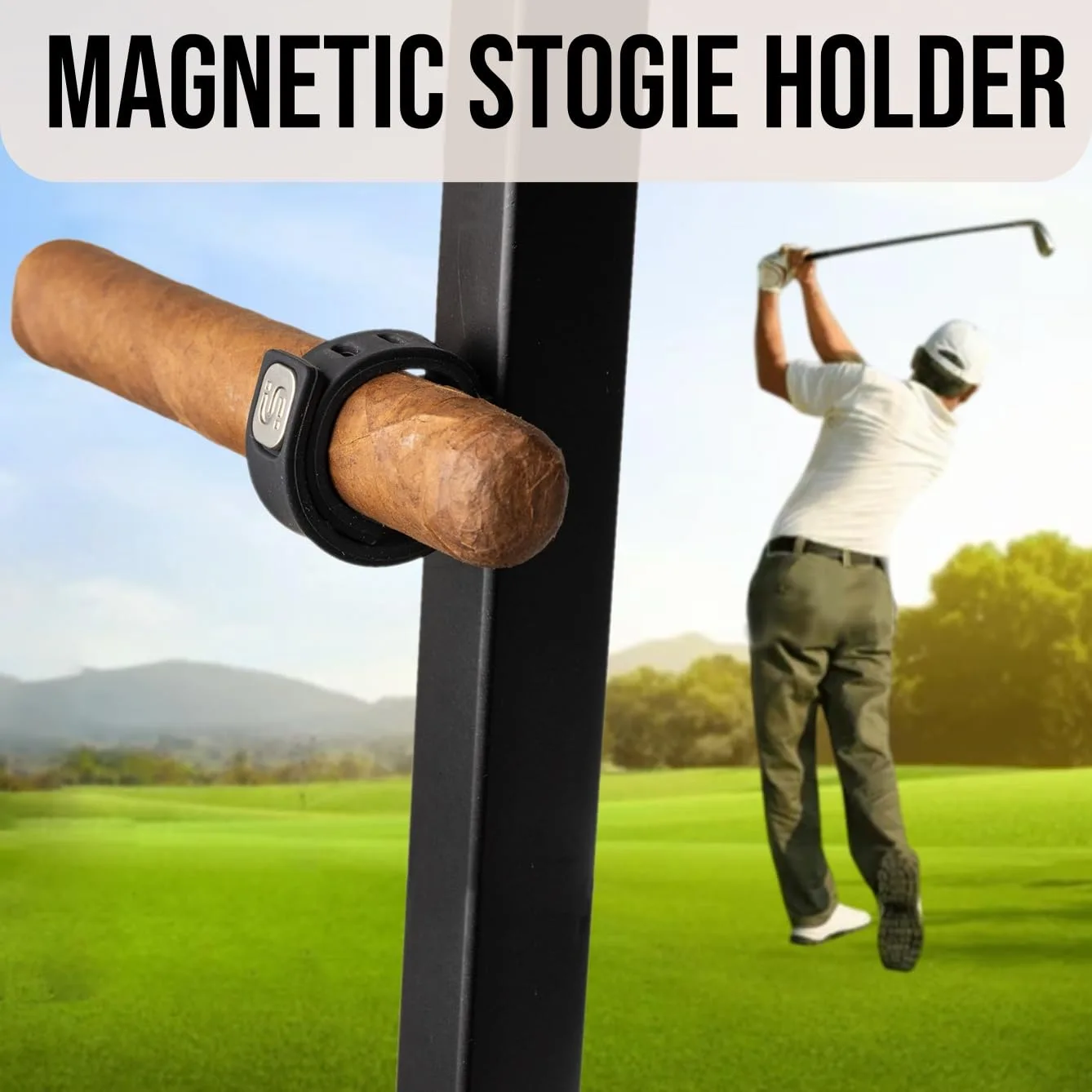 HODL 21 StogieStay Magnetic Cigar Holder — Black & Maduro Brown image 2
