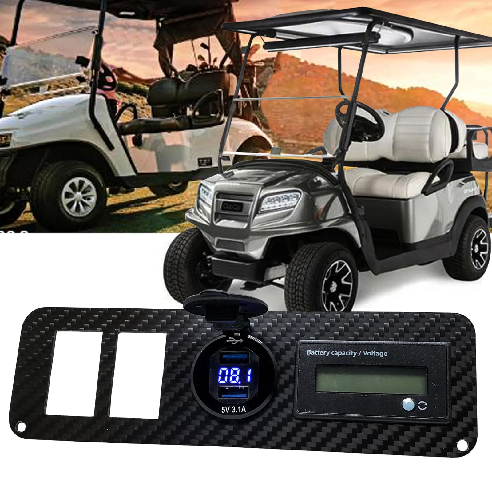 OZ-USA Carbon Fiber Dash Cover Plate for E-Z-GO TXT