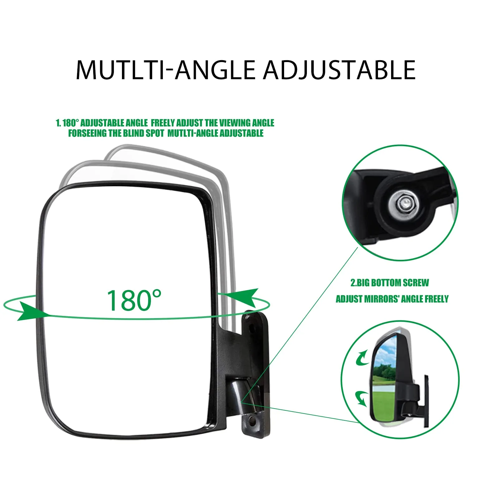 Shu-Ran Golf Cart Side Mirrors with LED Turn Signals image 4