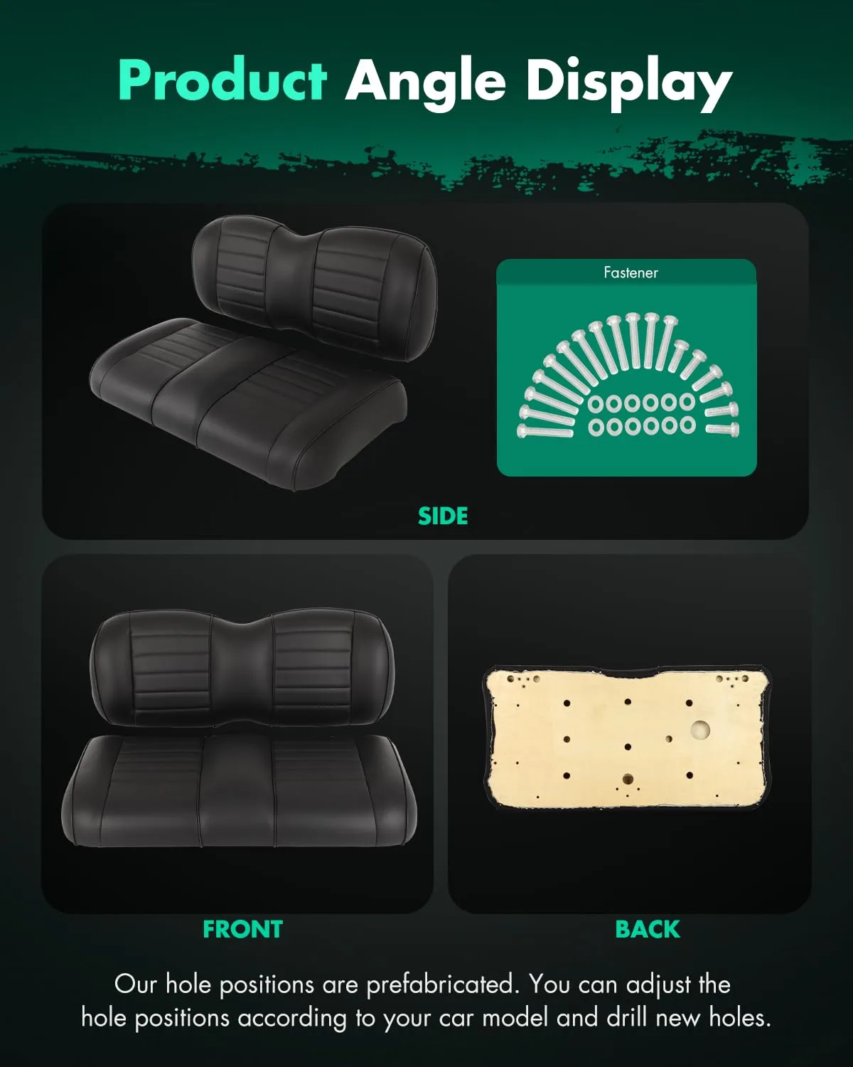 SCITOO Front Seat Cushions for E-Z-GO RXV Golf Cart image 3