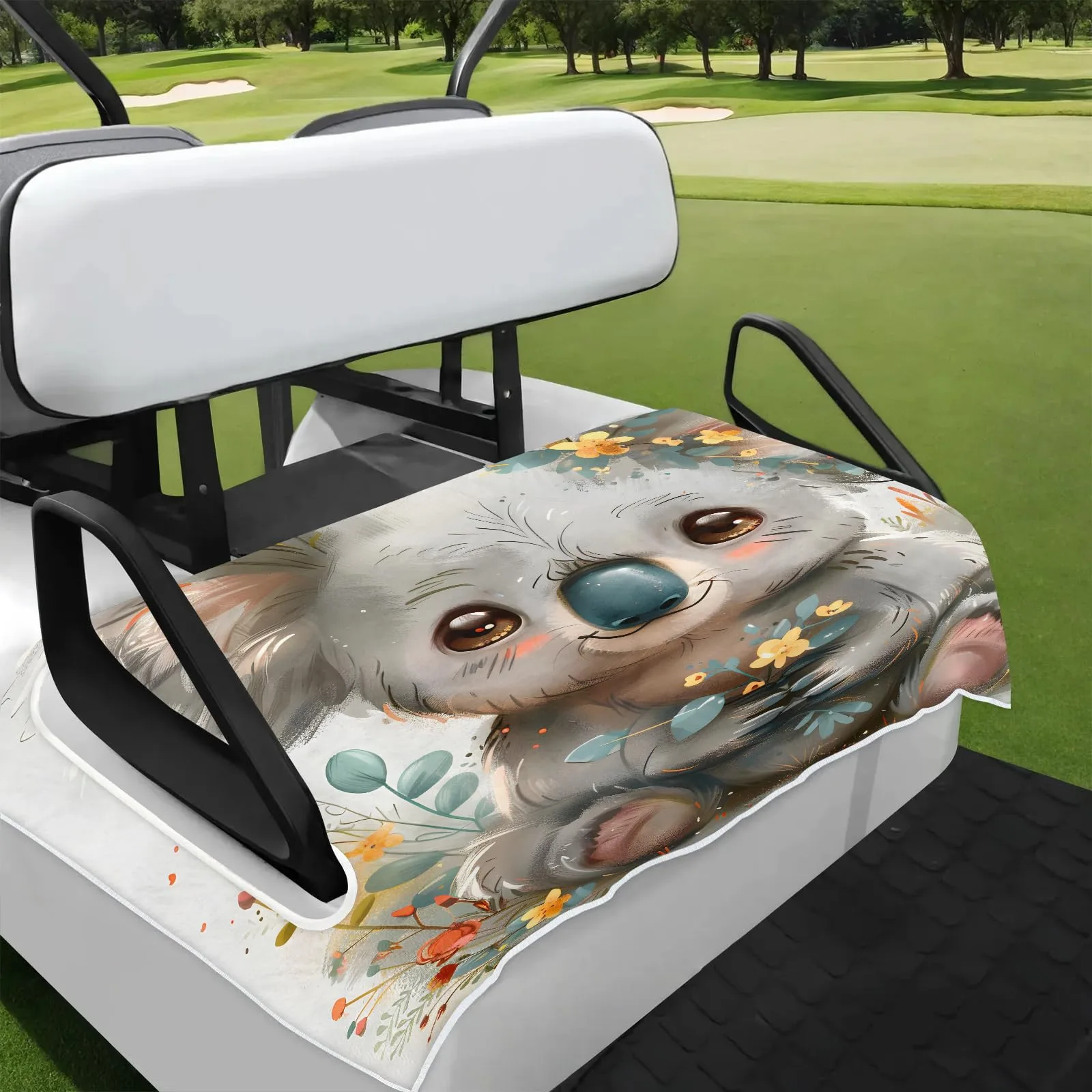 Tiveruda Golf Cart Seat Cover for Double Seats, 51 x 31 in