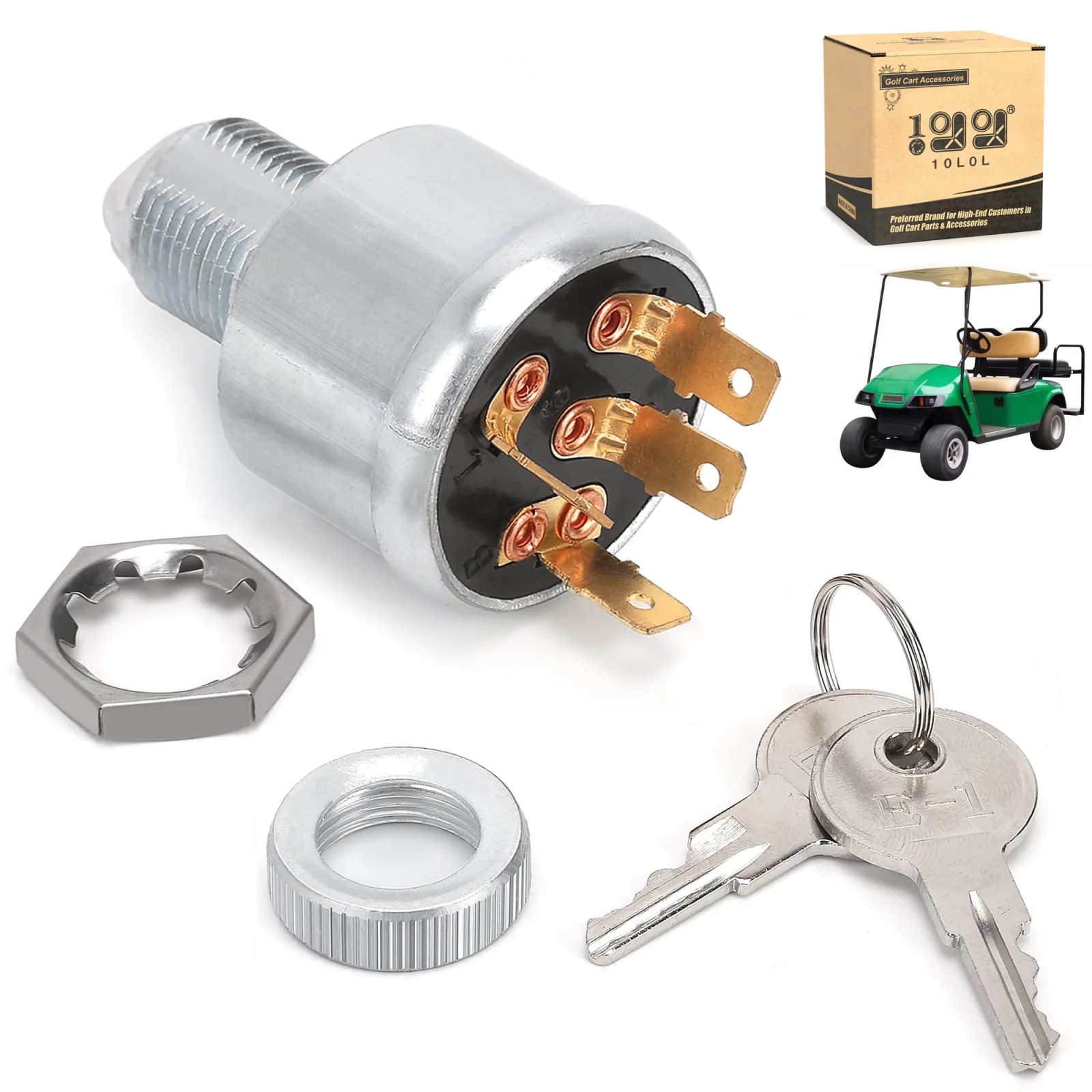 10L0L Ignition Switch 33639-G01 for E-Z-GO TXT, Workhorse (1981+)