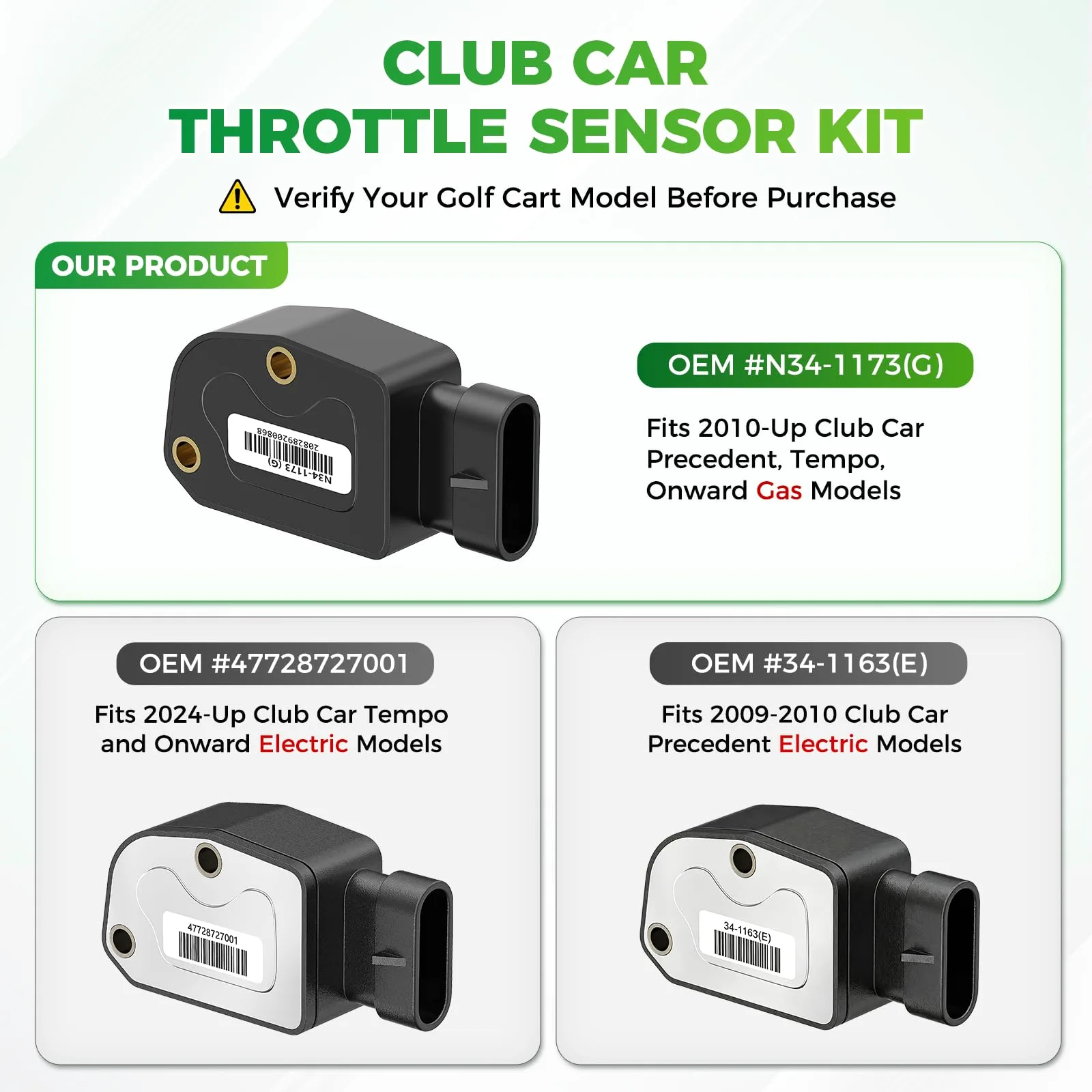 Panglong Throttle Sensor for Club Car N34-1173(G) image 3