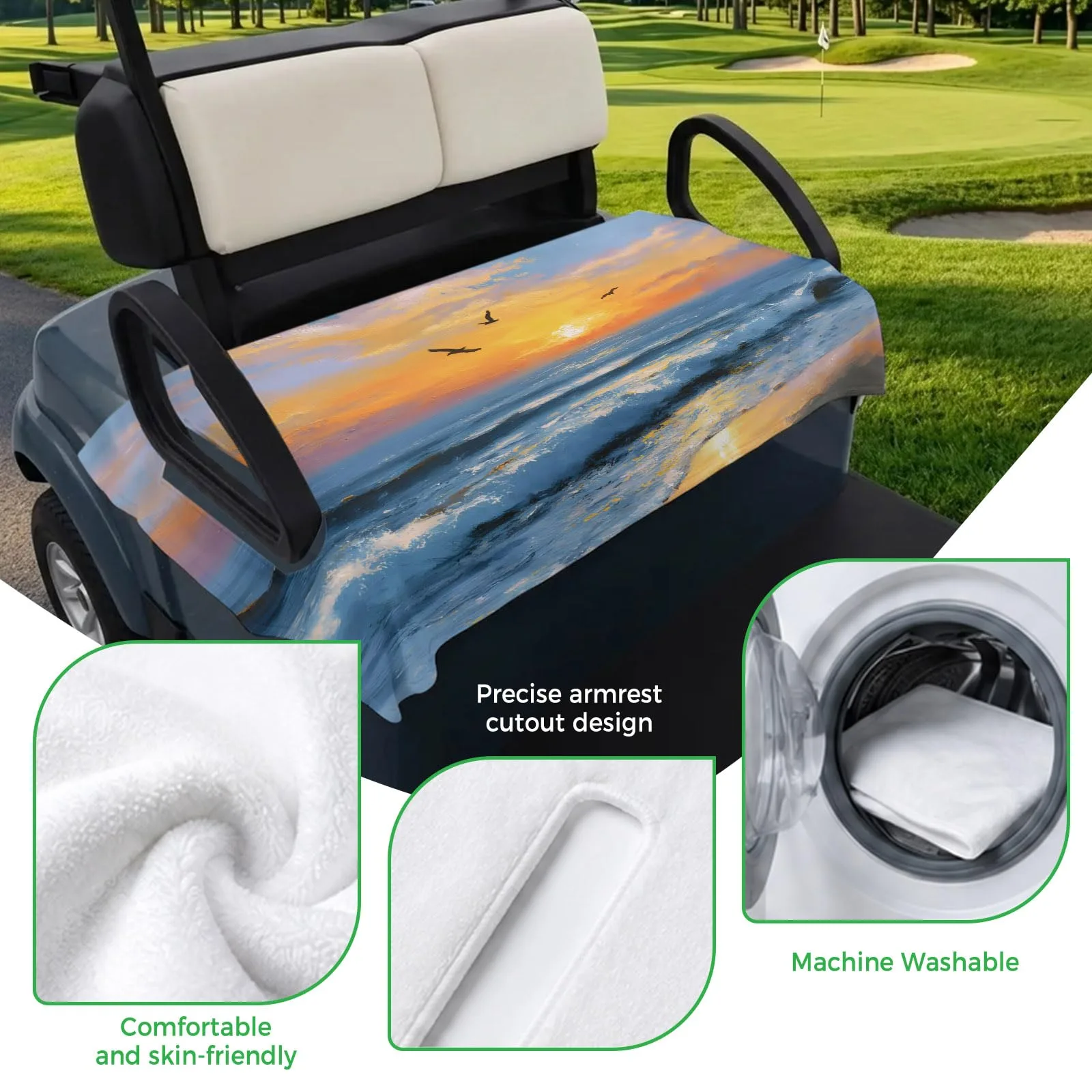 Trosturdspn Golf Cart Seat Towel Blanket 51 x 31 Inch image 3