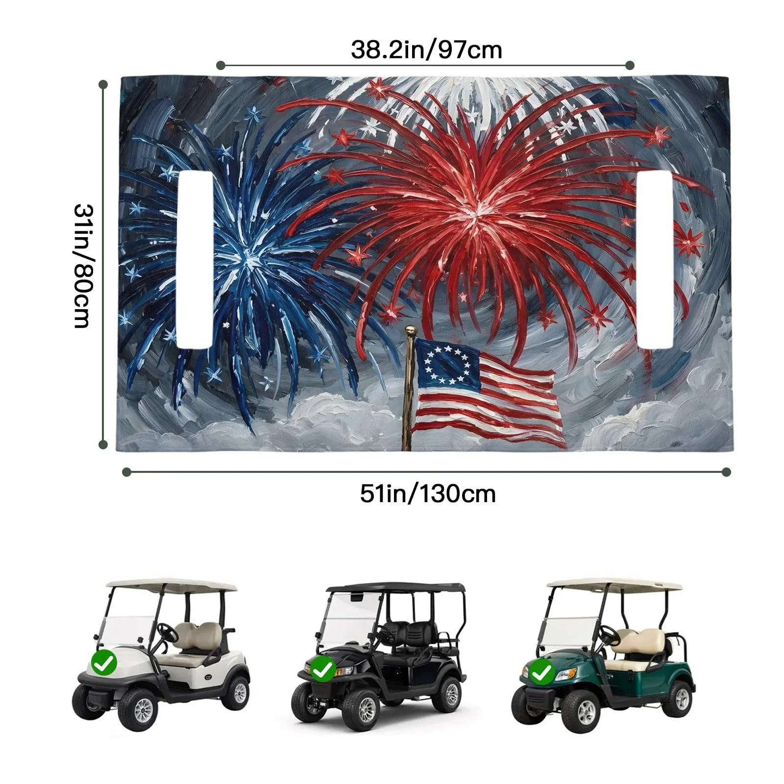 Trosturdspn Golf Cart Seat Towel Blanket, 51 x 31-Inch image 2