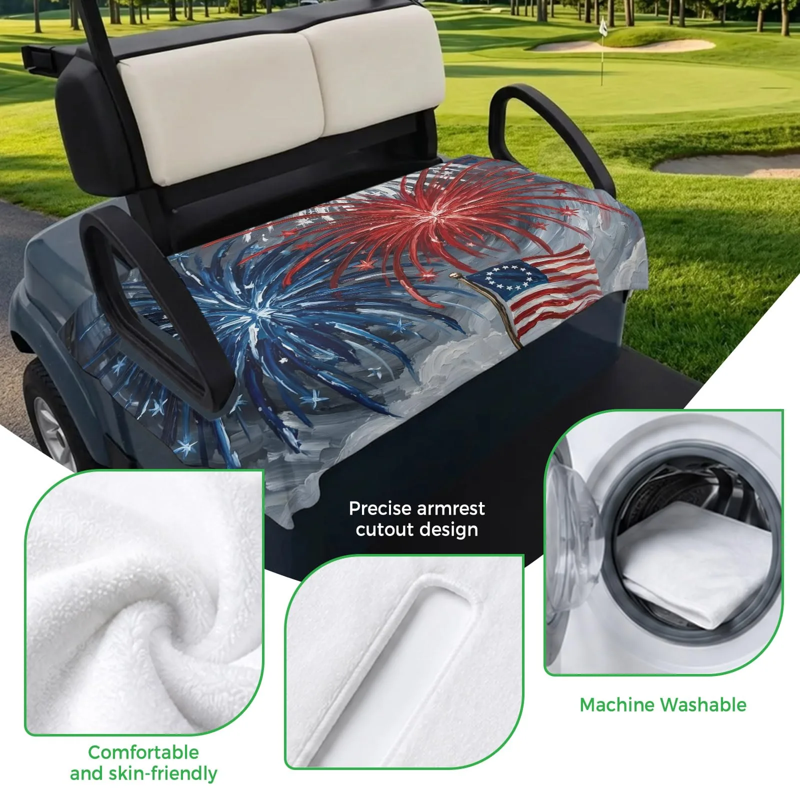 Trosturdspn Golf Cart Seat Towel Blanket, 51 x 31-Inch image 3