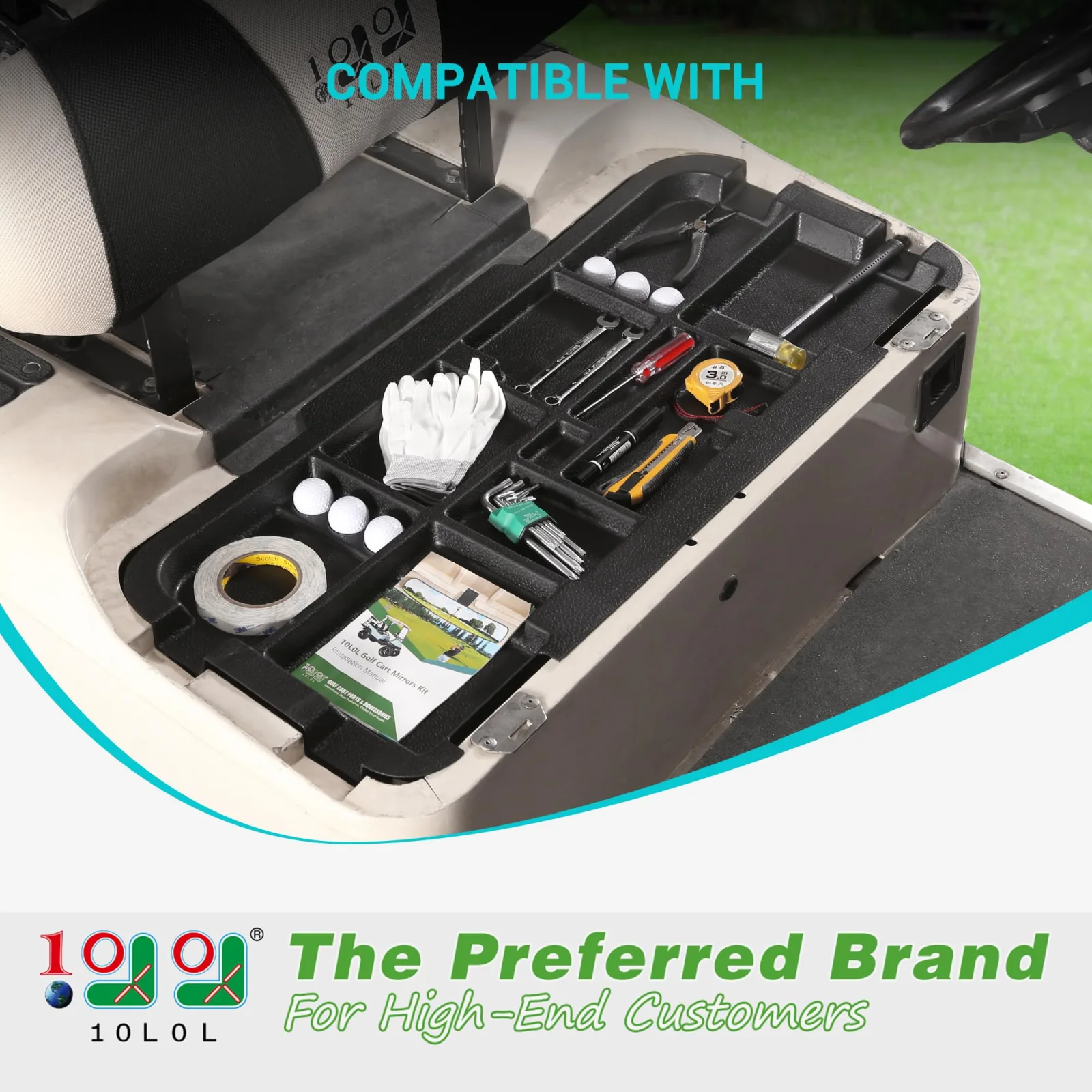 10L0L Under-Seat Storage Tray for E-Z-GO RXV image 2