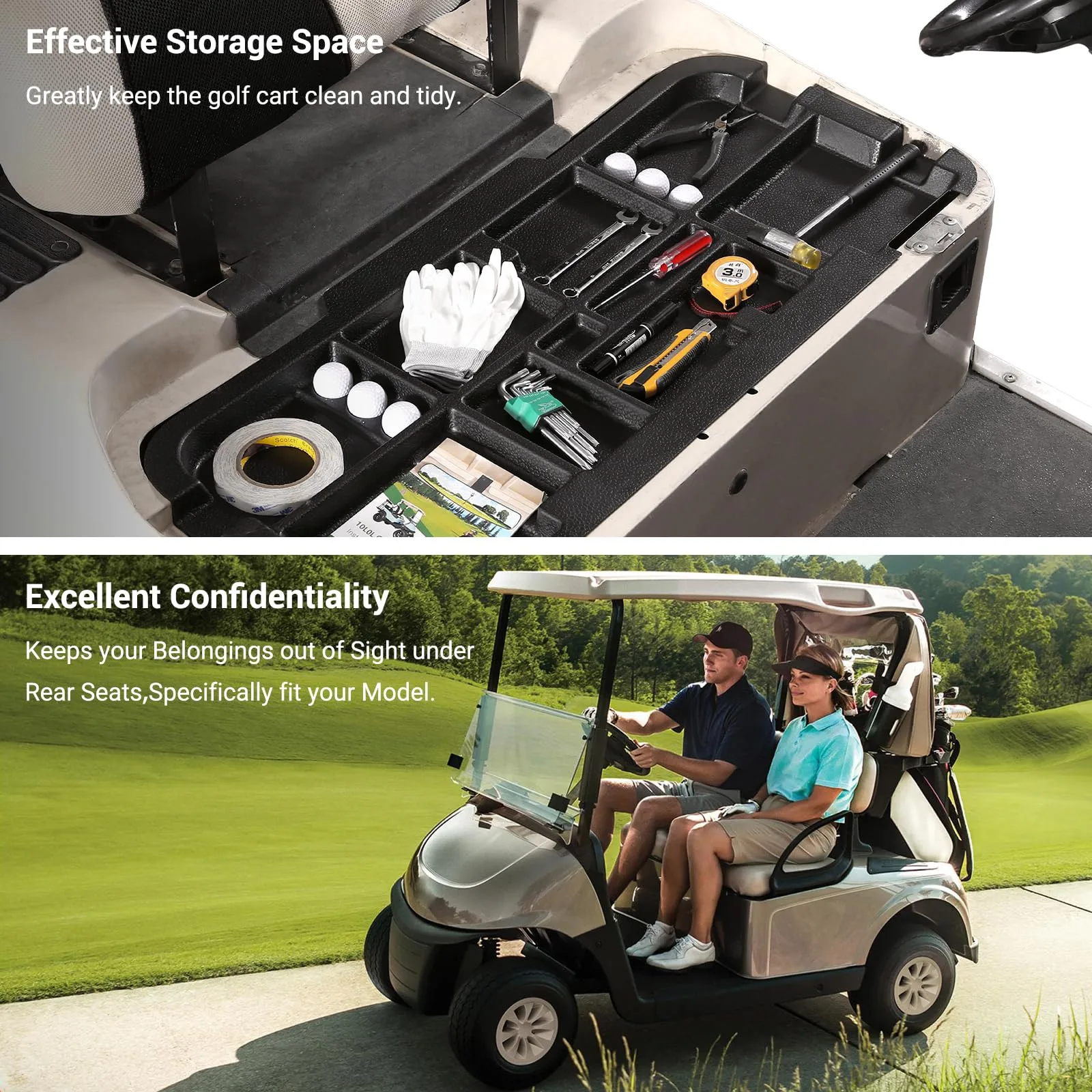 10L0L Under-Seat Storage Tray for E-Z-GO RXV image 3