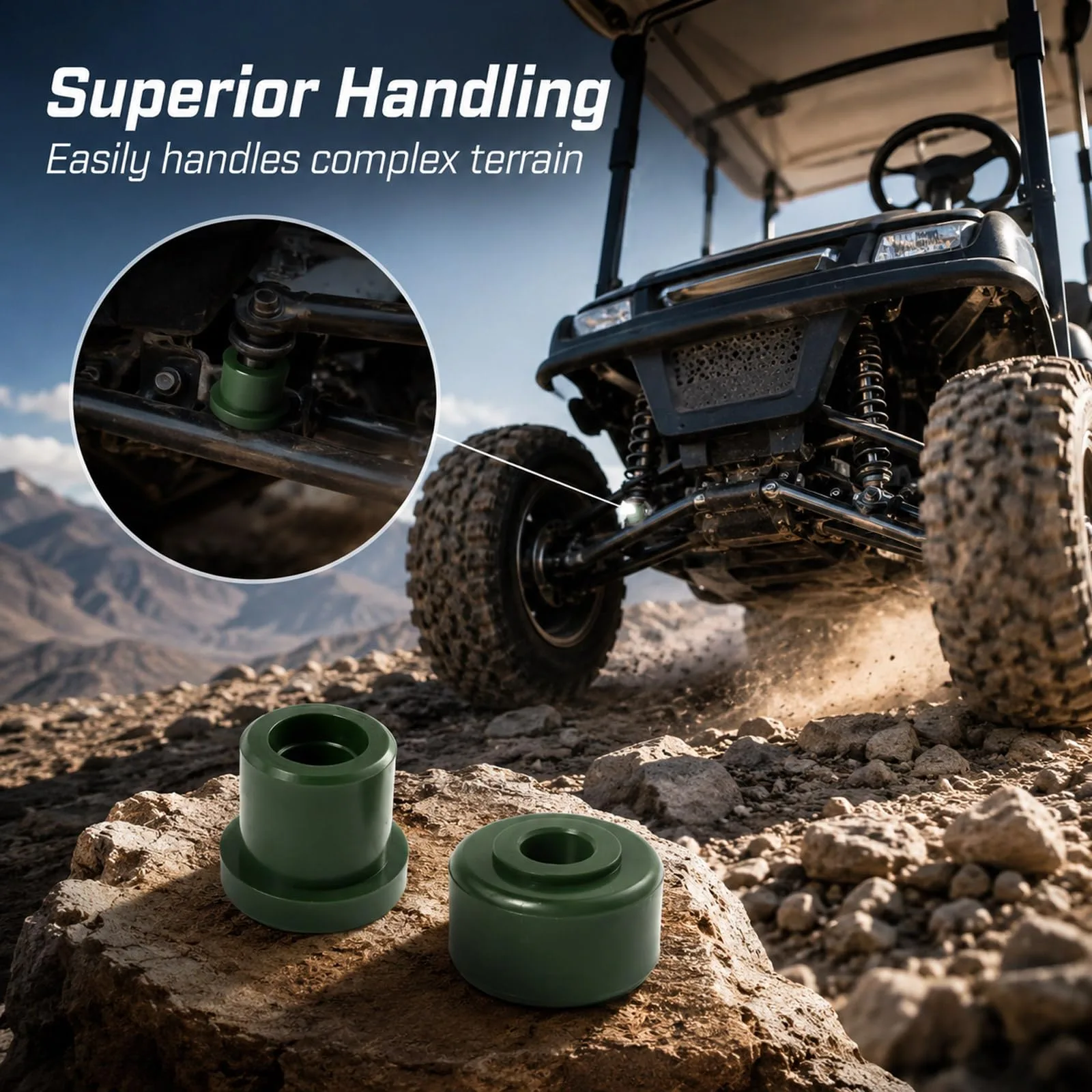 Qrstvyun A-Arm Bushing Kit (Green) for Madjax MJFX & GTW Lifts image 3