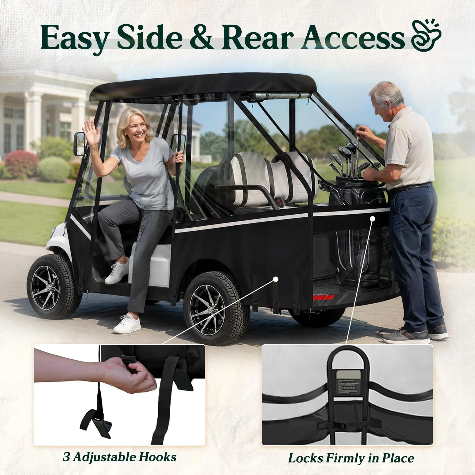 LUPPLE Enclosure for E-Z-GO TXT/RXV 4-Passenger Carts image 4