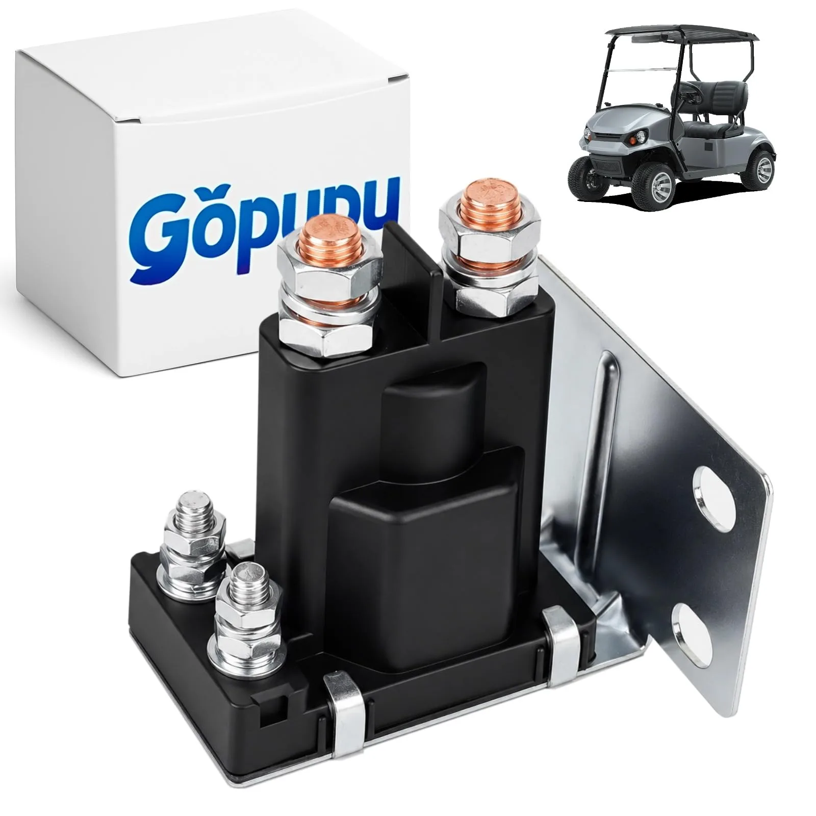 gopupu 27153-G01, 612813 14V 200A 4-Terminal Golf Cart Solenoid