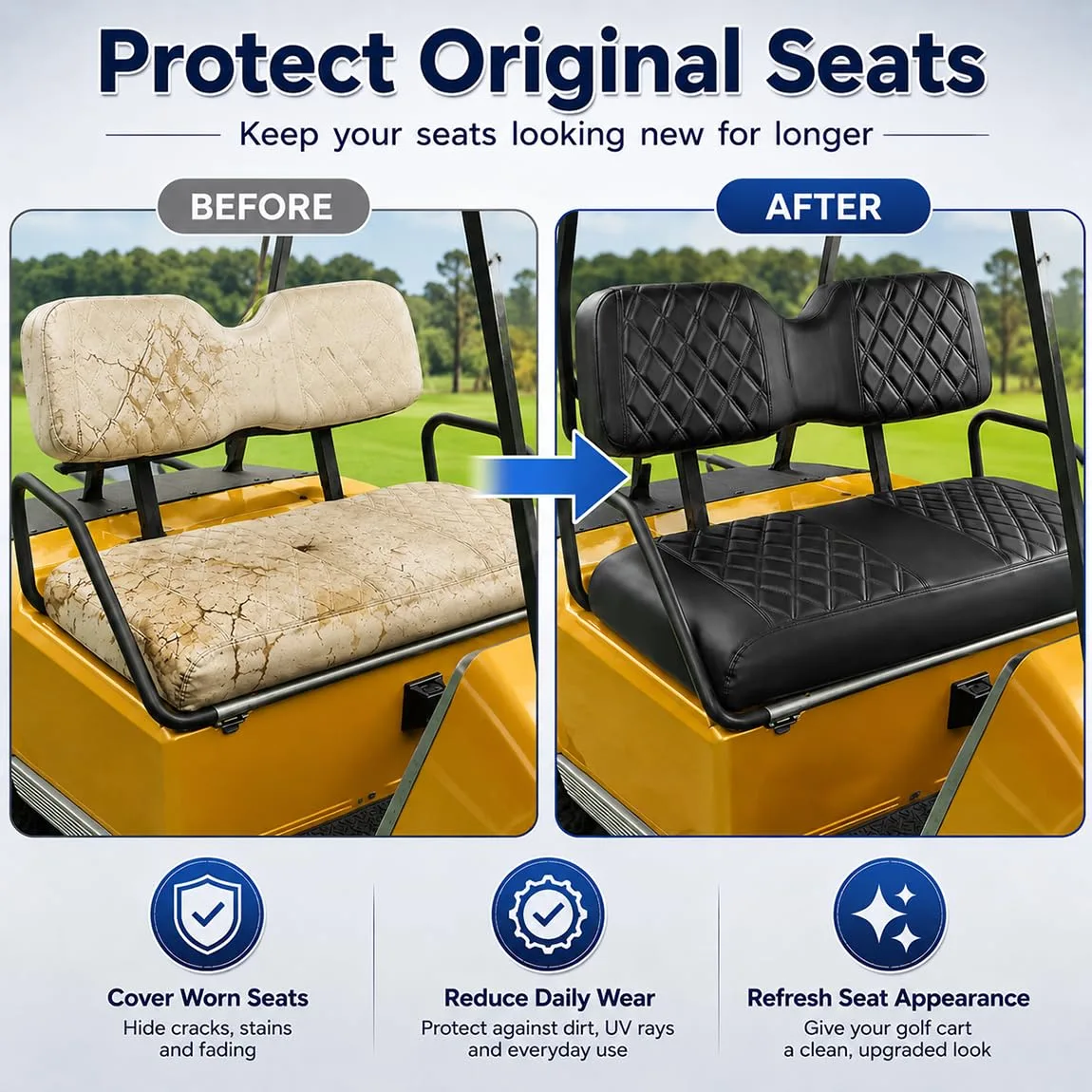 KJTYSDM Seat Covers for Bintelli Beyond LSV 4 Passenger image 4