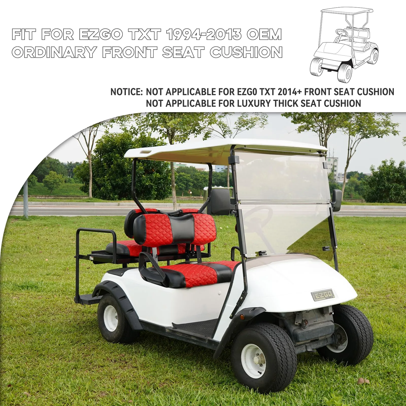 HANGKUNNEE Seat Covers for E-Z-GO TXT 1994-2013 image 2