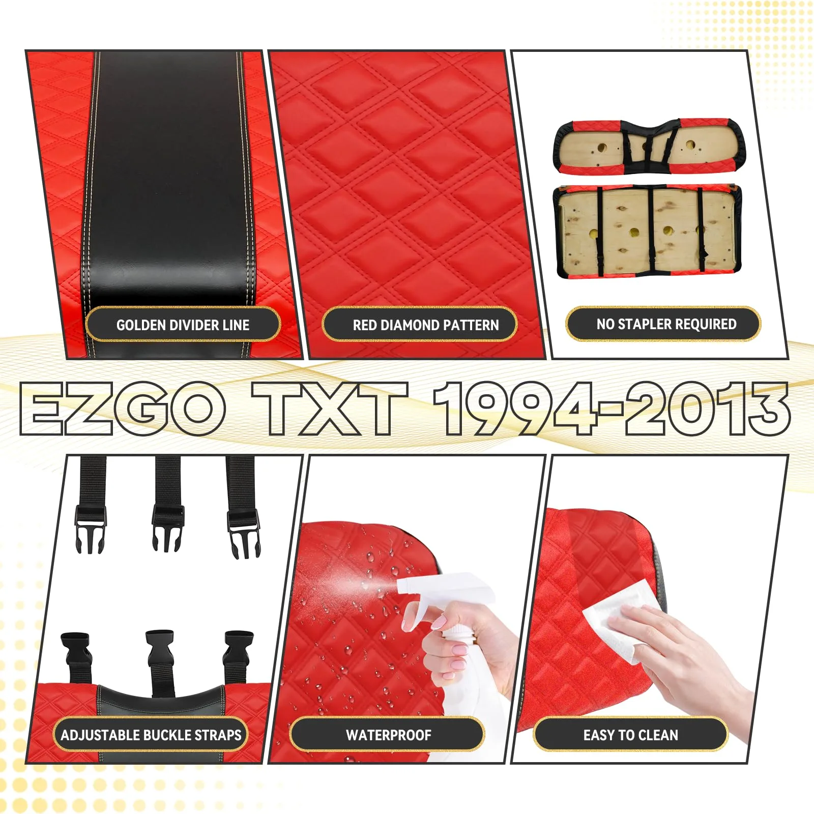 HANGKUNNEE Seat Covers for E-Z-GO TXT 1994-2013 image 4