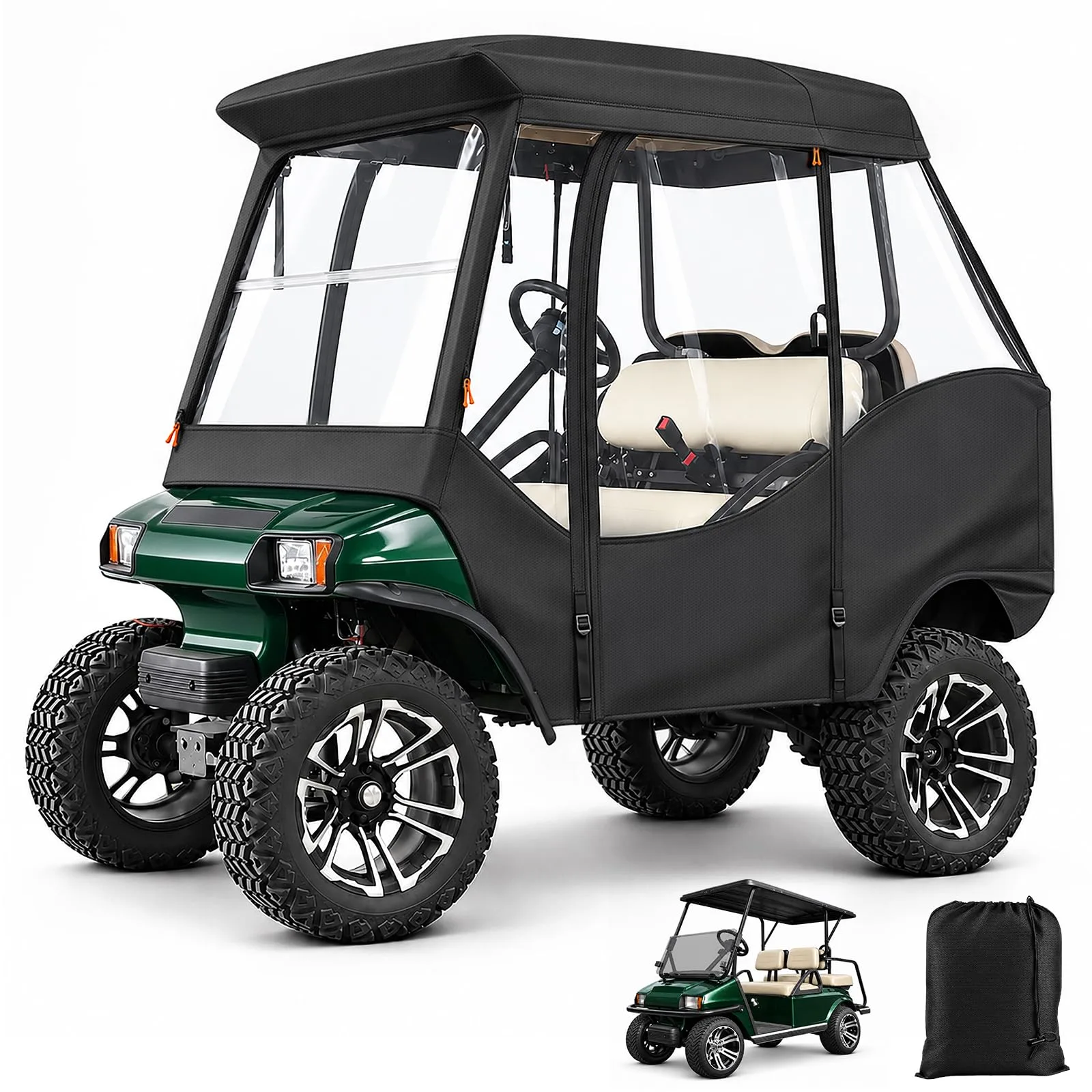 FIXHAWK Enclosure for 4-Passenger Club Car DS Golf Cart