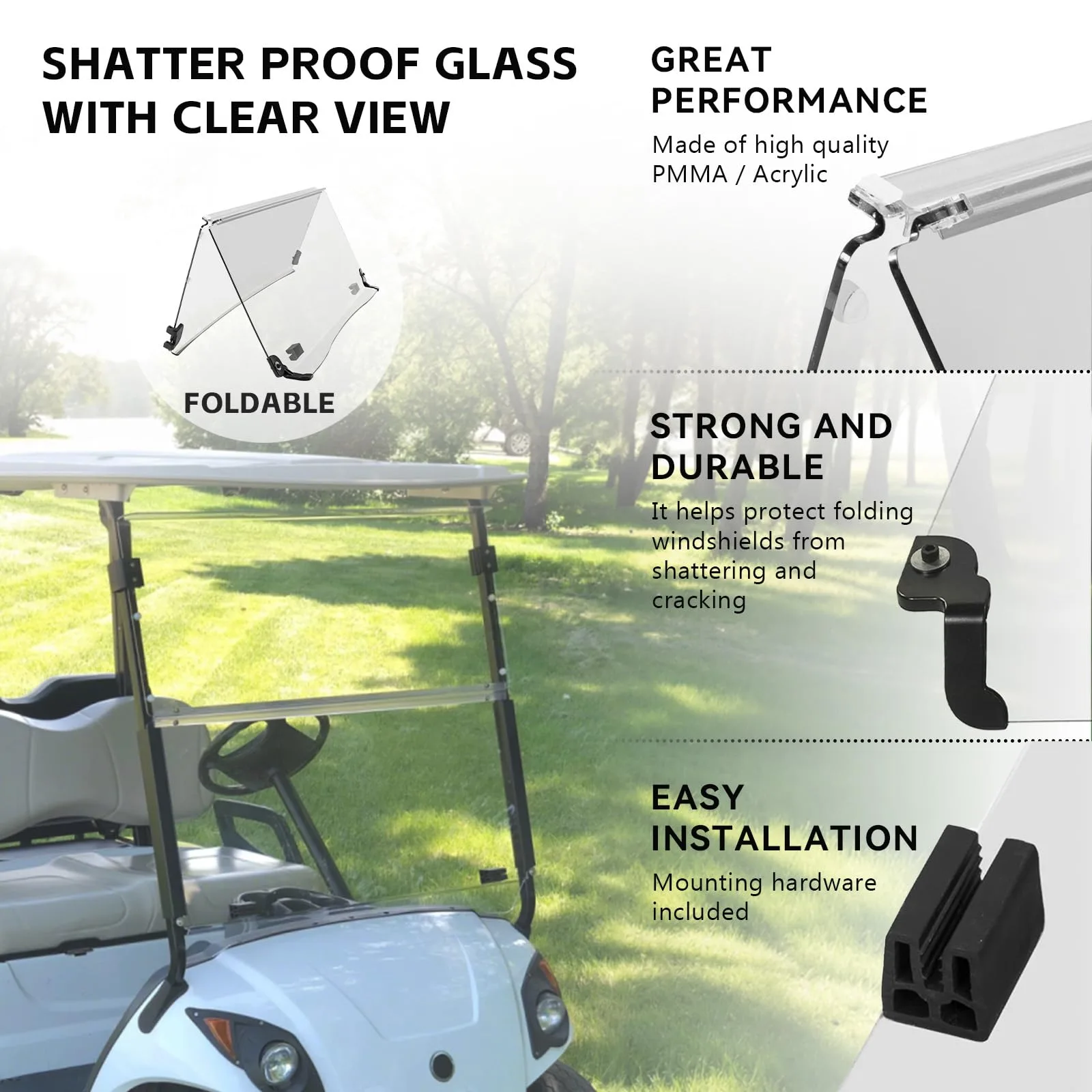 VPAHub R-DWSC Windshield for Yamaha Drive G29 2007-2016 image 3