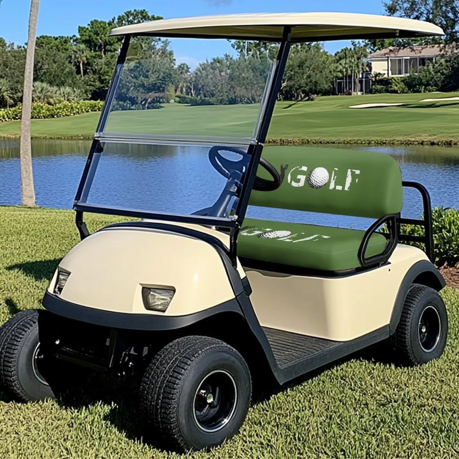 ELEQIN Golf Cart Seat and Backrest Cover Set image 2
