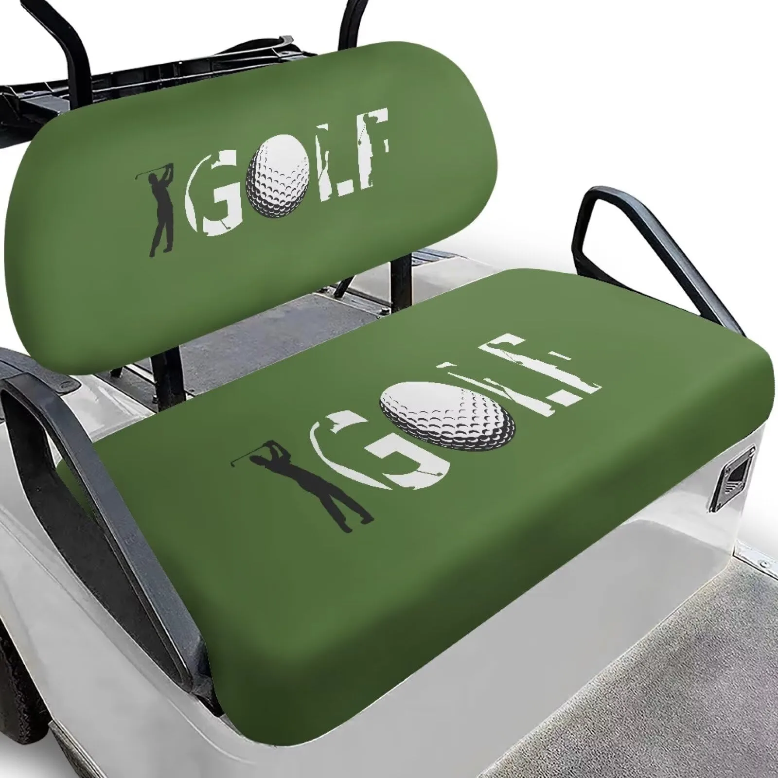 ELEQIN Golf Cart Seat and Backrest Cover Set