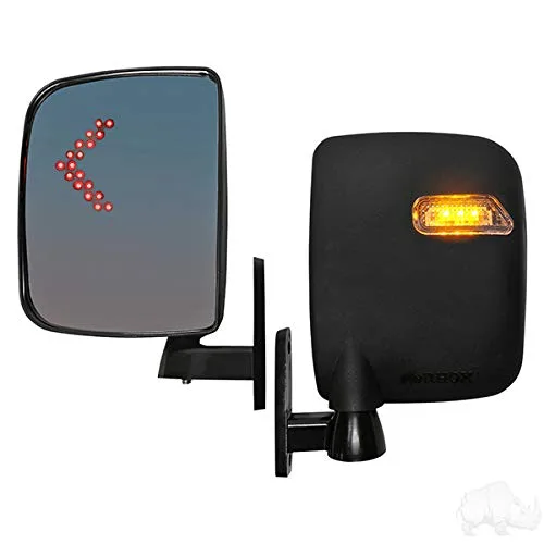 Deluxe LED Golf Cart Side Mirrors with Turn Signals ACC-1025