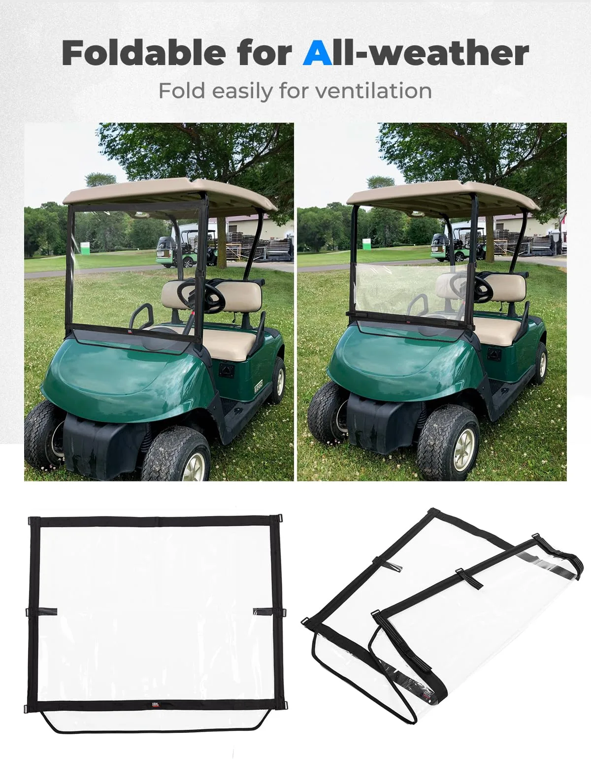 KEMIMOTO Soft Windshield for E-Z-GO RXV - KMB1404-00305 image 4