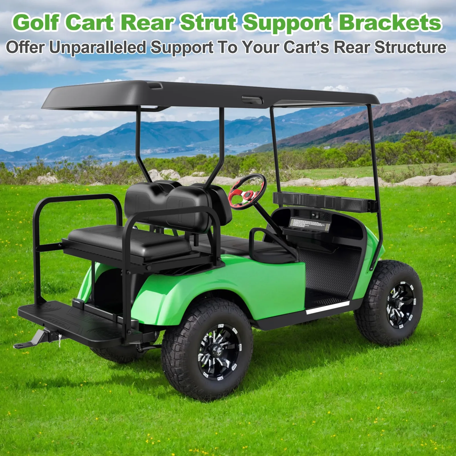 10L0L Rear Strut Brackets for E-Z-GO TXT 88-Inch Roof image 4