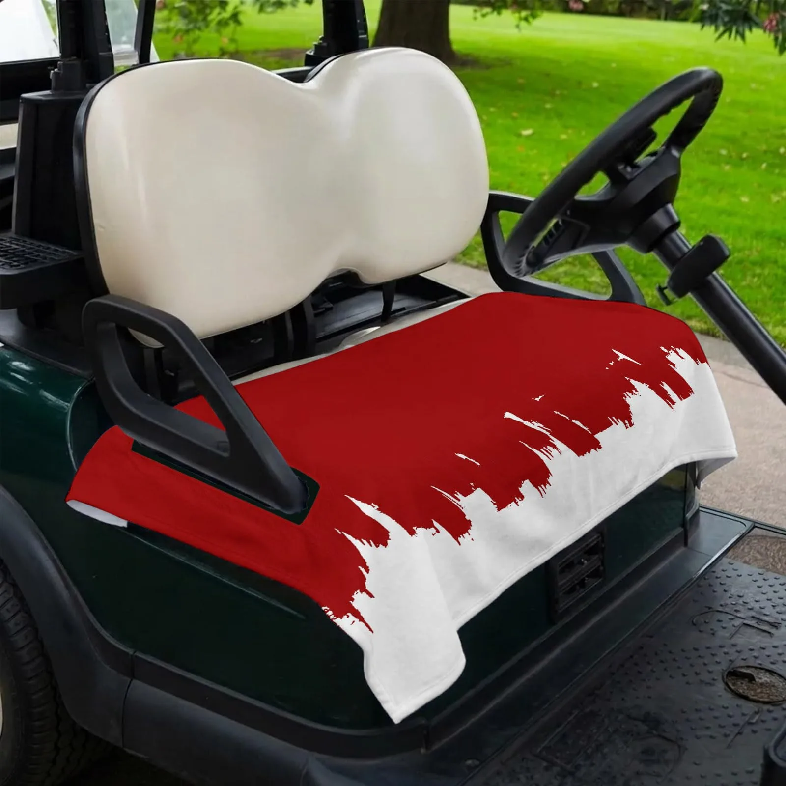 DecorLovee Red Golf Cart Seat Cover Towel, 51 x 31 in image 2