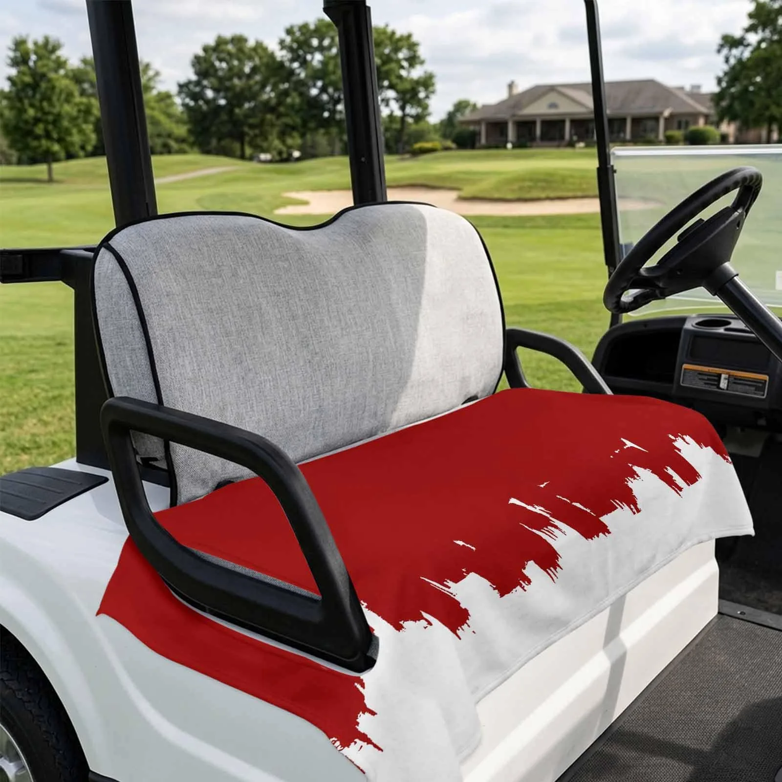 DecorLovee Red Golf Cart Seat Cover Towel, 51 x 31 in image 4