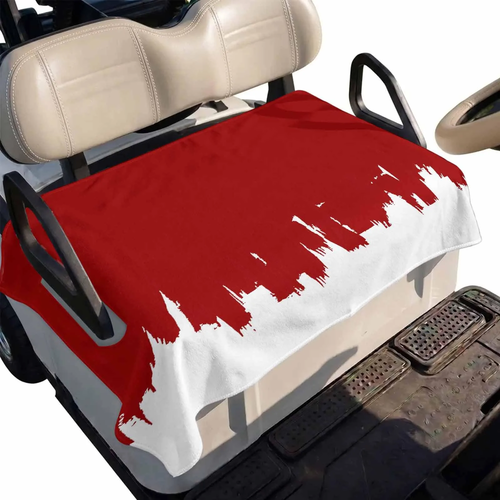 DecorLovee Red Golf Cart Seat Cover Towel, 51 x 31 in