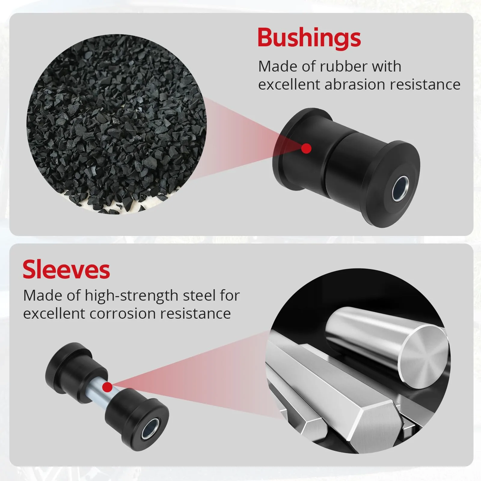 JAVIK Rear Spring Bushing Kit for E-Z-GO RXV image 4