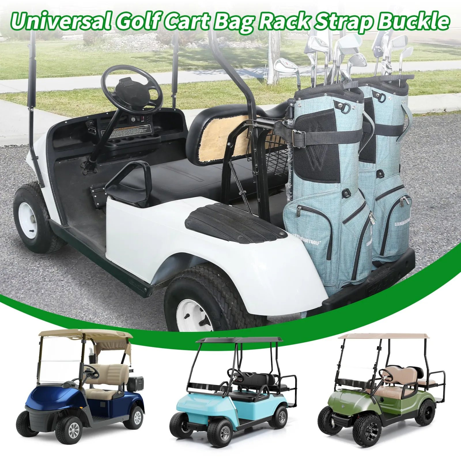 10L0L Golf Cart Rear Seat Bag Holder Bracket image 4
