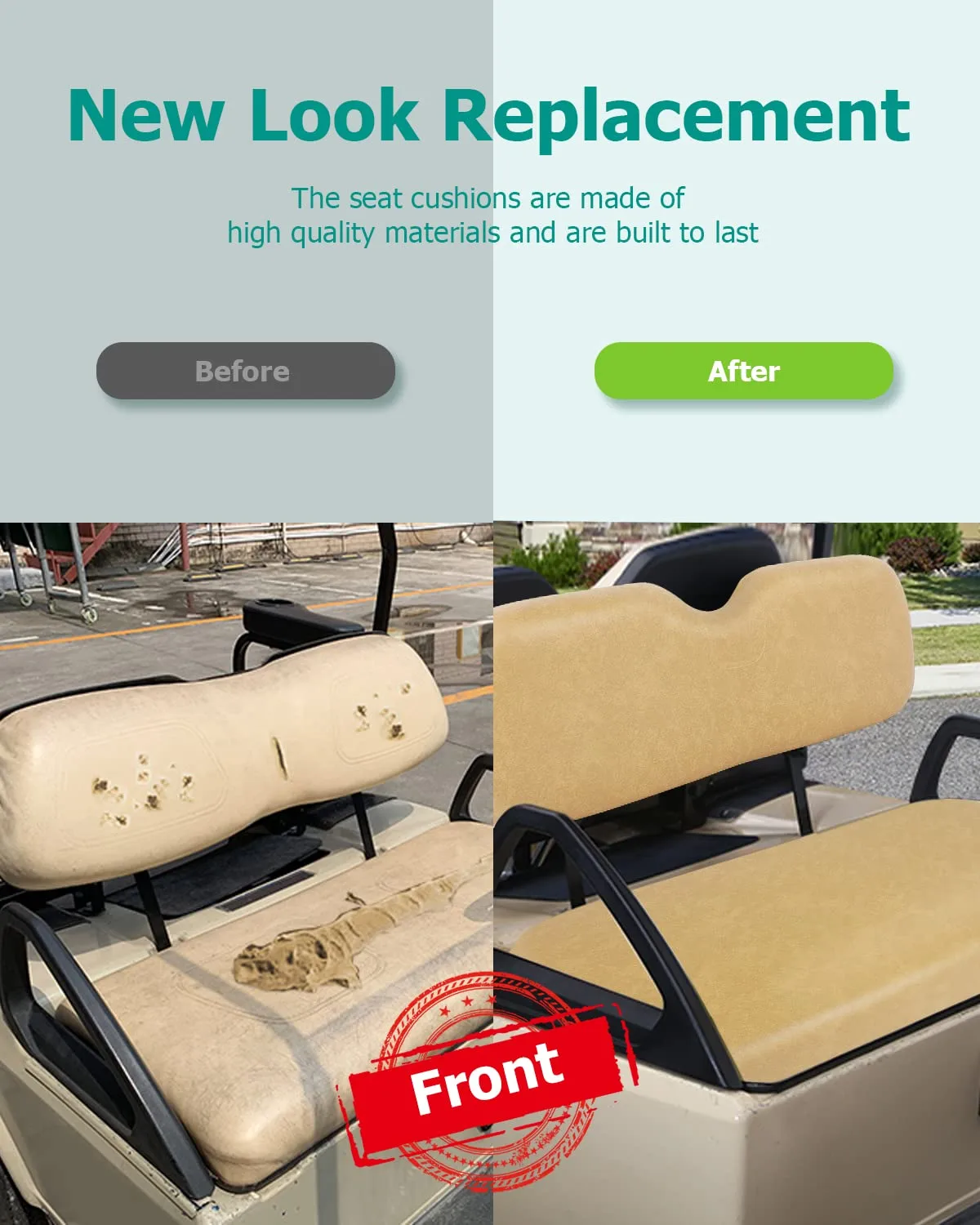 ILVGOLF Front Seat Cushions for E-Z-GO RXV 2008+ image 4