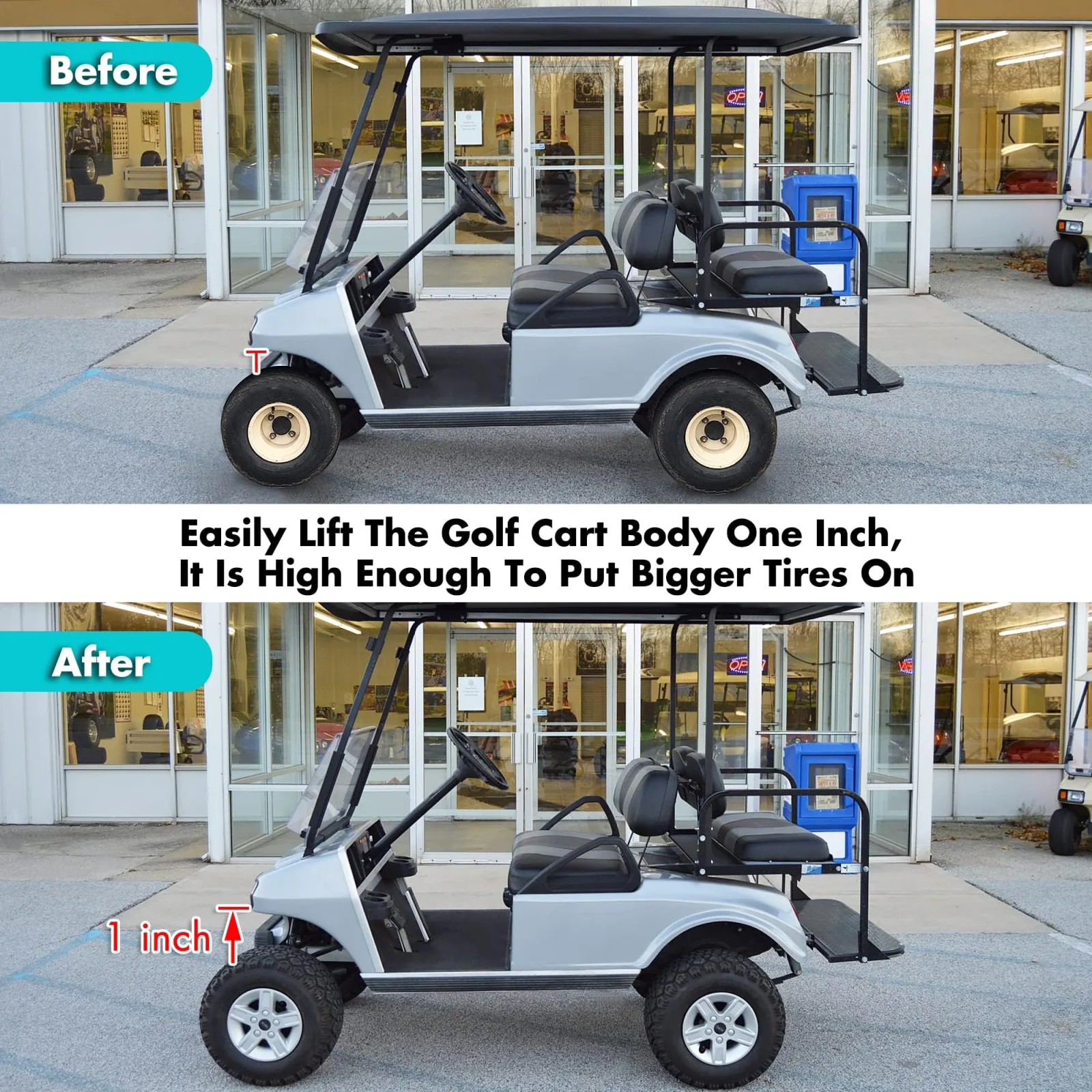 10L0L 1-Inch Front Lift Block for Club Car DS image 4