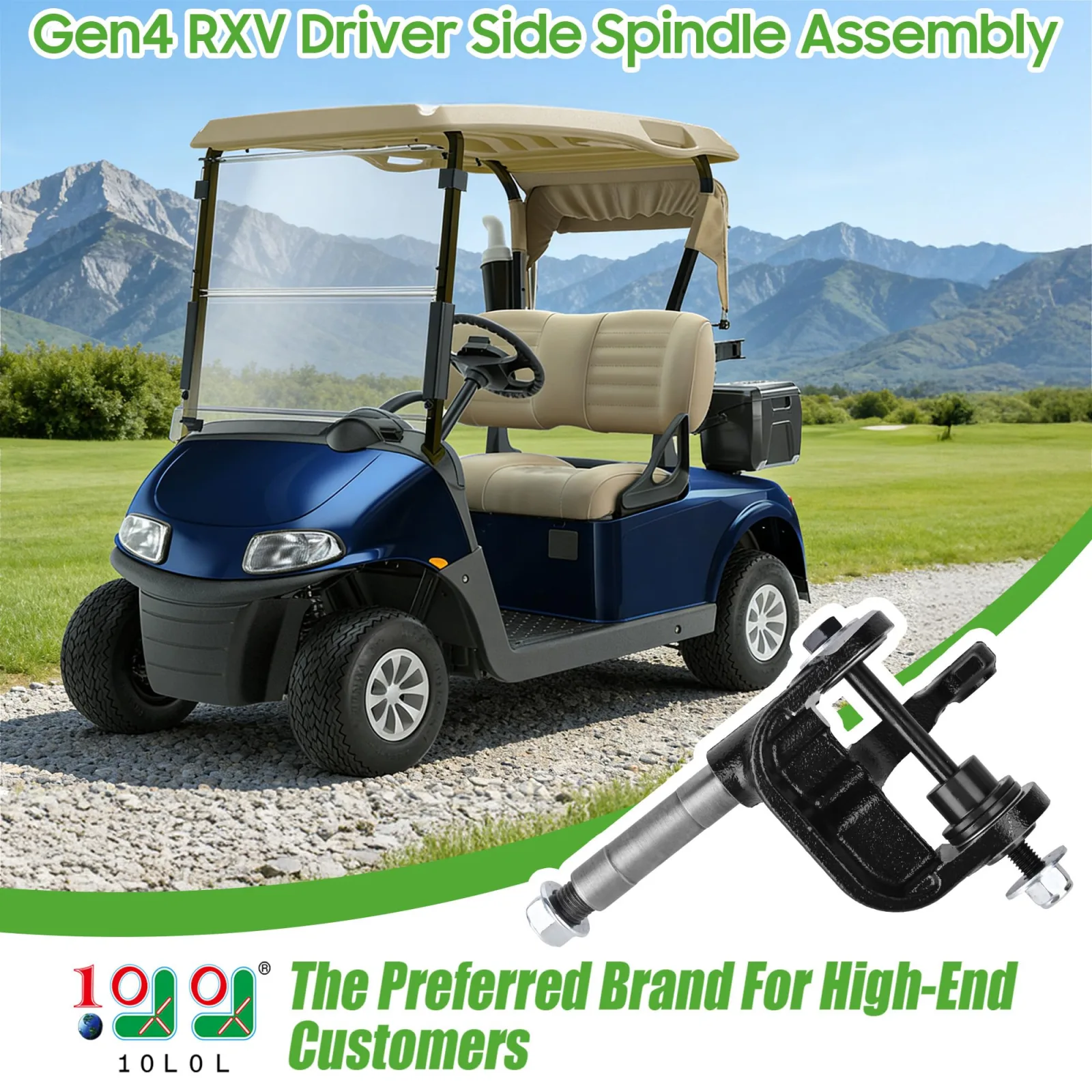 10L0L Left Spindle Assembly for 2024+ E-Z-GO RXV Gen4 image 2