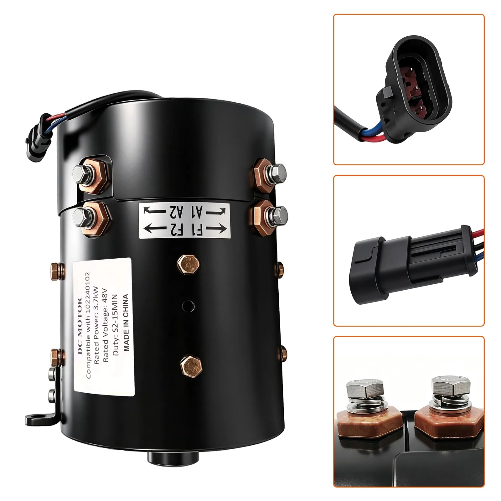 WADINTCPS DC Motor-333 48V for Club Car DS & Precedent image 4