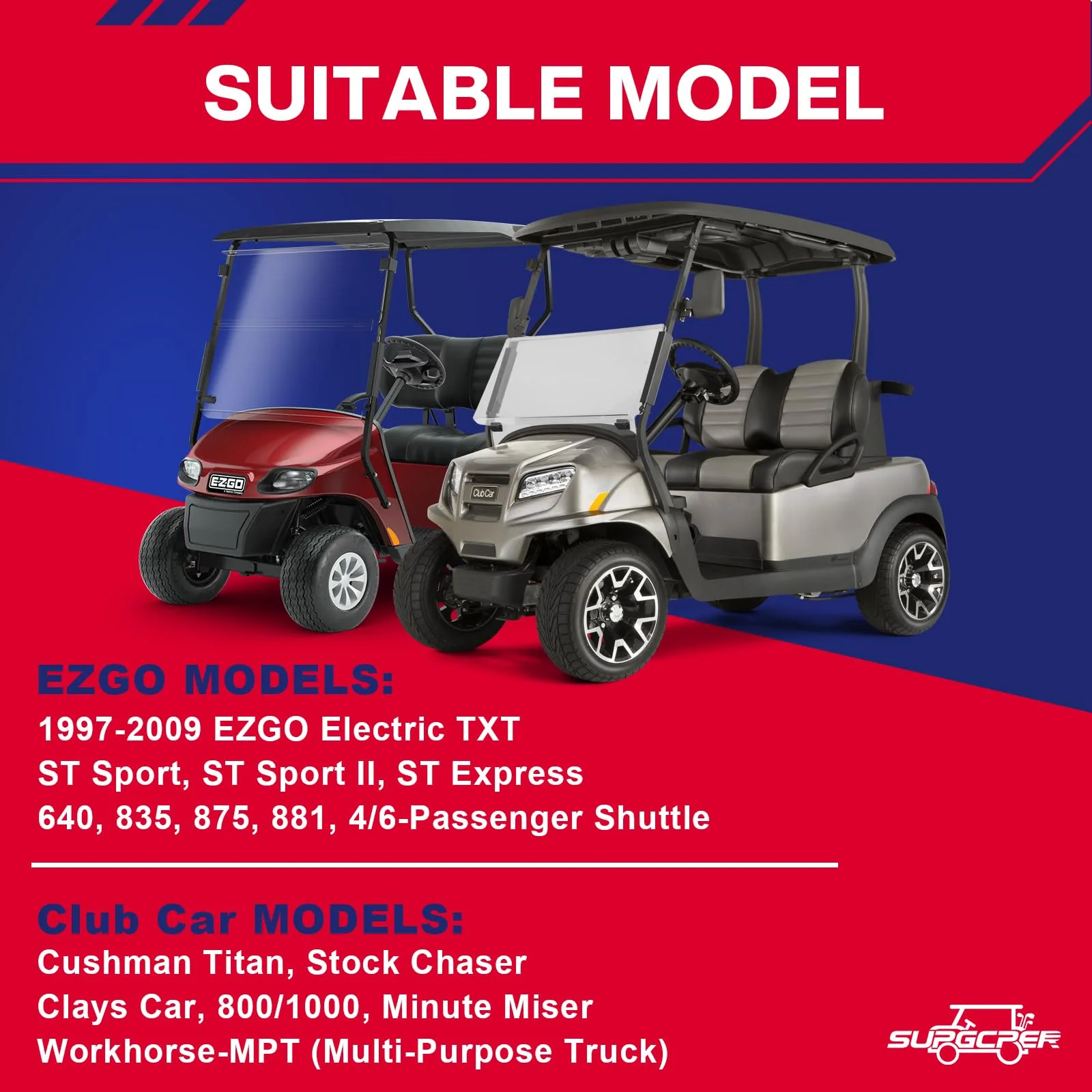 SUPGCPER ADC Motor Brush Kit for EZGO TXT and Club Car image 2