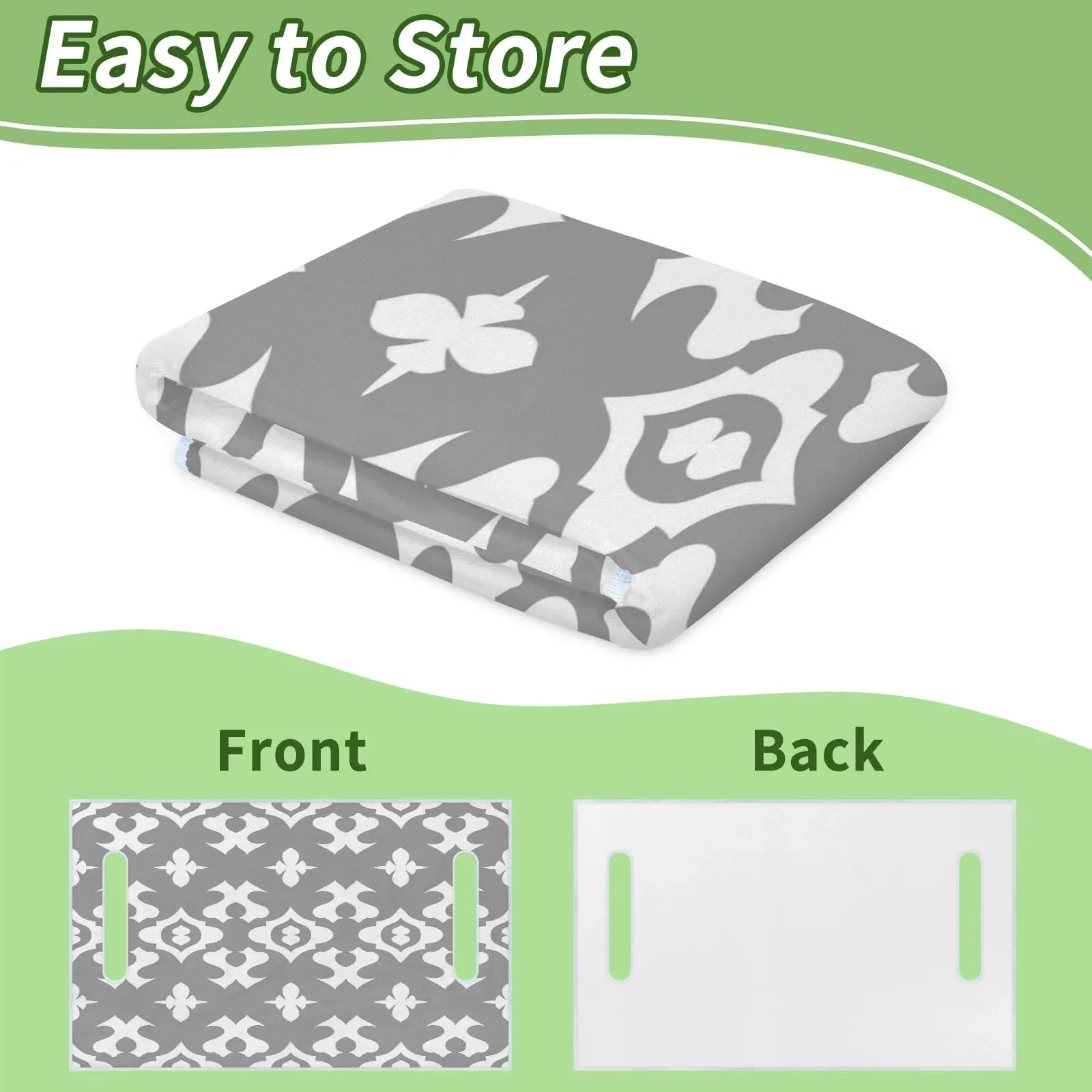 Tiveruda Gray Moroccan Golf Cart Seat Cover 51 x 31 in. image 4
