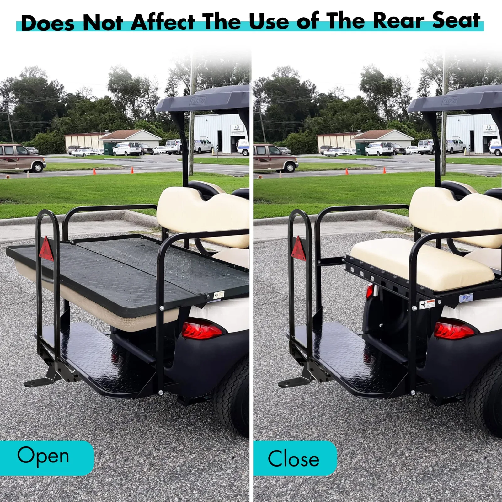 10L0L Golf Cart Rear Seat Grab Bar with 2-Inch Hitch image 3