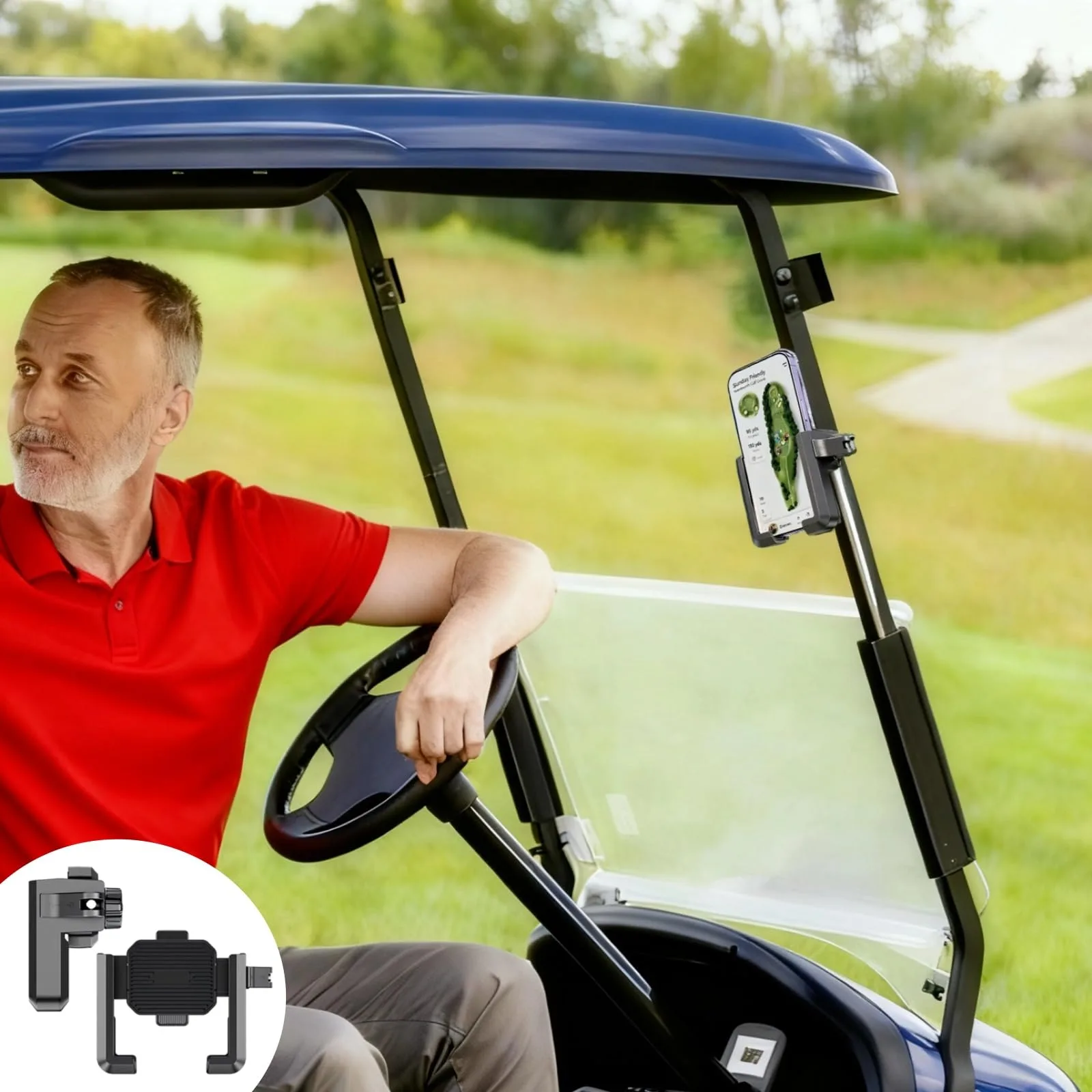 Generic Golf Cart Phone Holder for 4.7-6.8 Inch Phones image 4