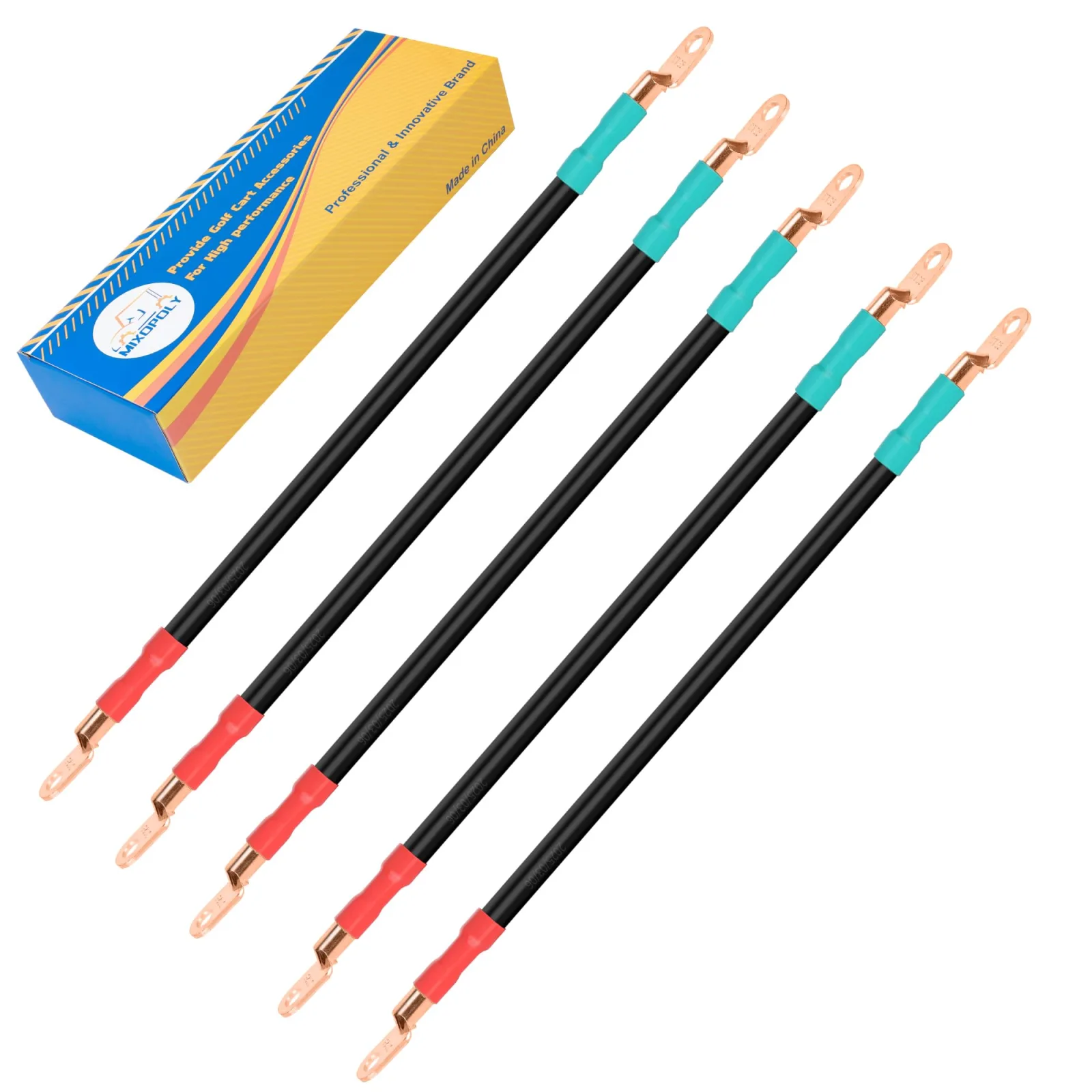 Mixopoly 4 AWG Battery Cable Kit for Yamaha and Club Car