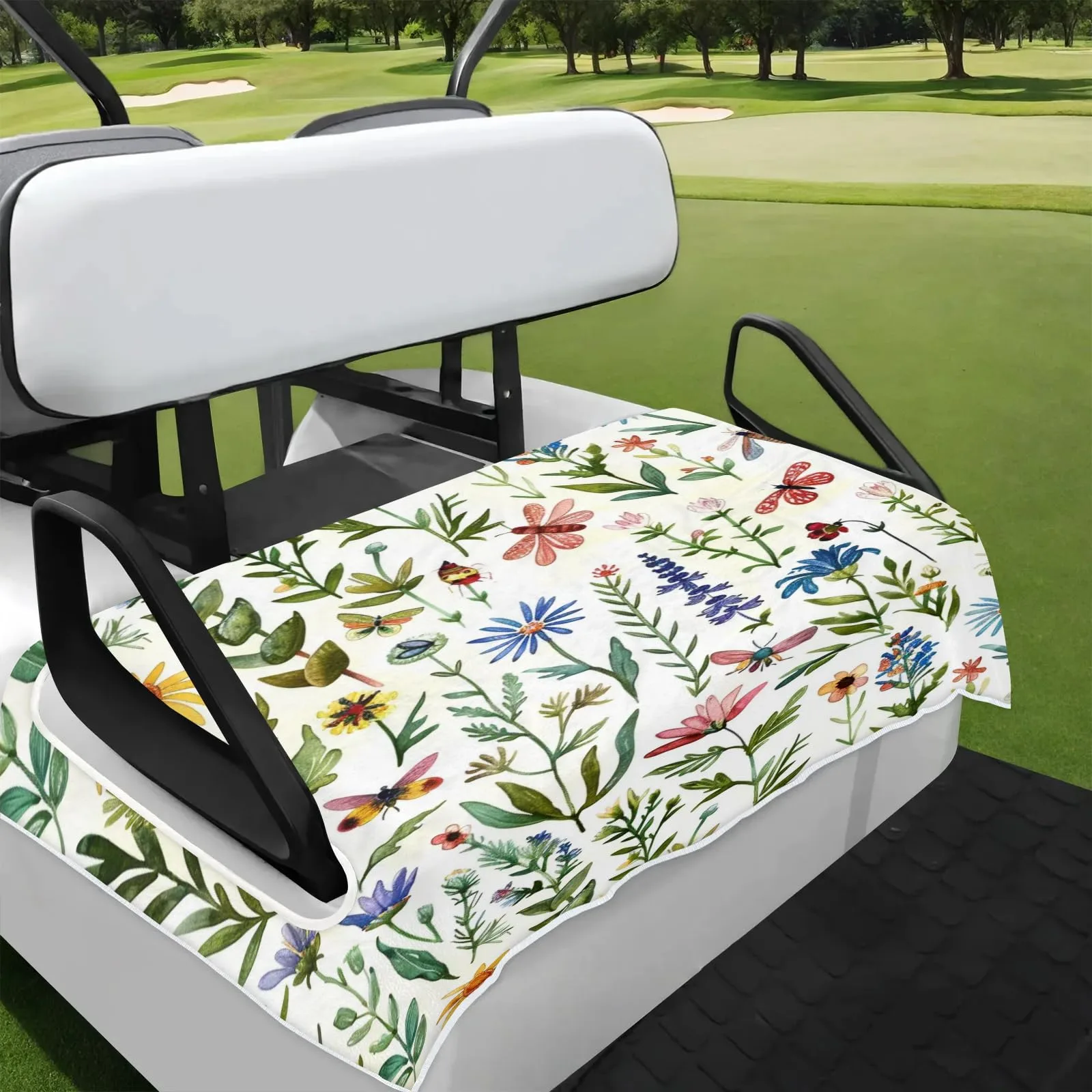 Tiveruda Golf Cart Seat Cover for Double Seats, 51 x 31 in