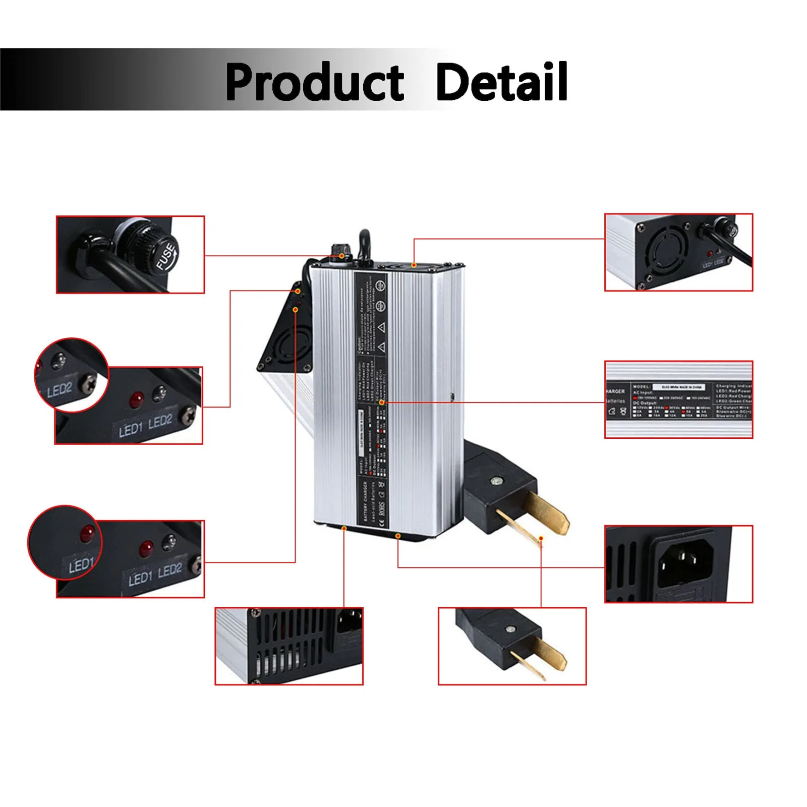 waltyotur 36V 5A Golf Cart Battery Charger image 3