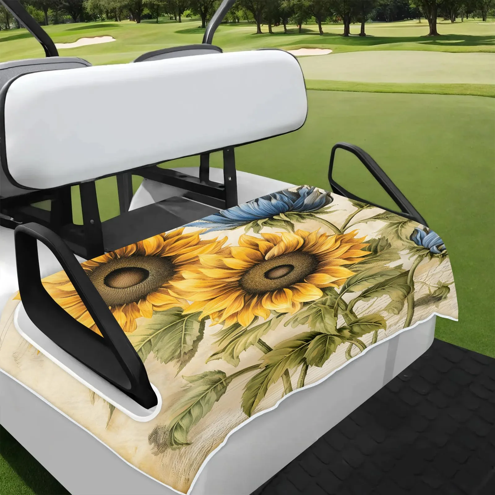 Tiveruda Golf Cart Seat Cover for Double Seats, 51 x 31 in