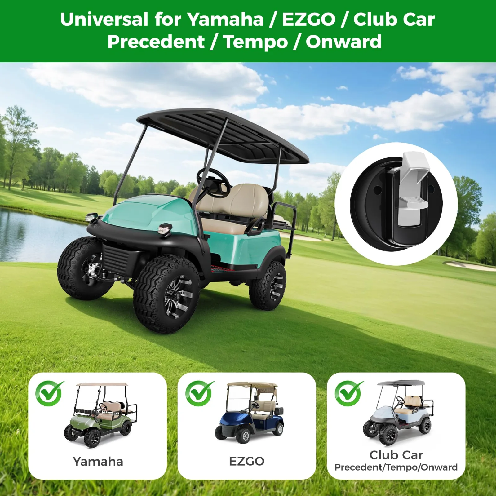 10L0L Golf Cart Rear Seat Storage Lock Kit image 3