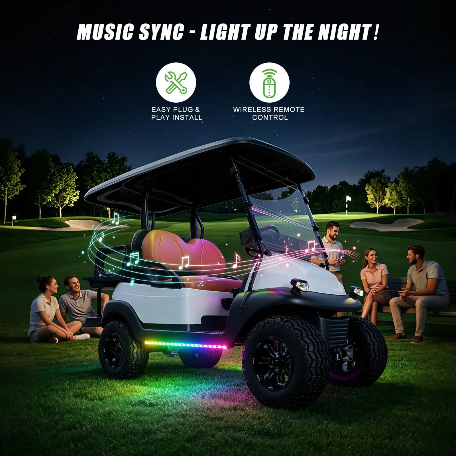 10L0L Golf Cart Underglow Light Kit, 12V-80V image 3