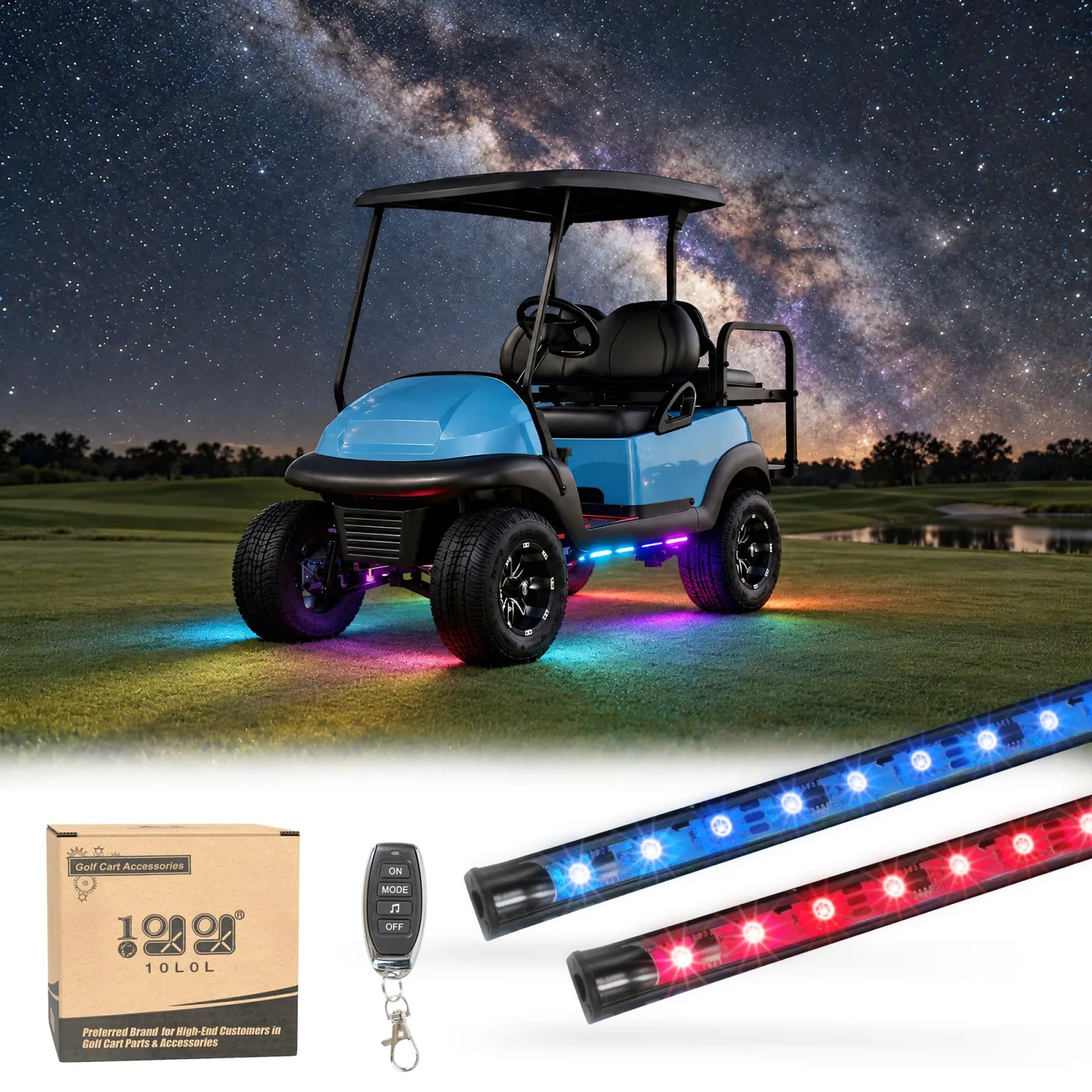 10L0L Golf Cart Underglow Light Kit, 12V-80V