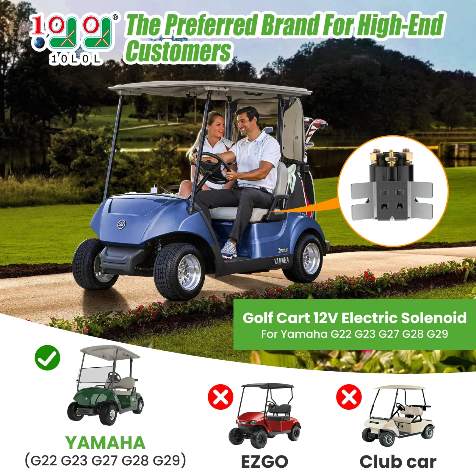 10L0L 12V Solenoid for Yamaha G22-G29 Golf Carts image 2
