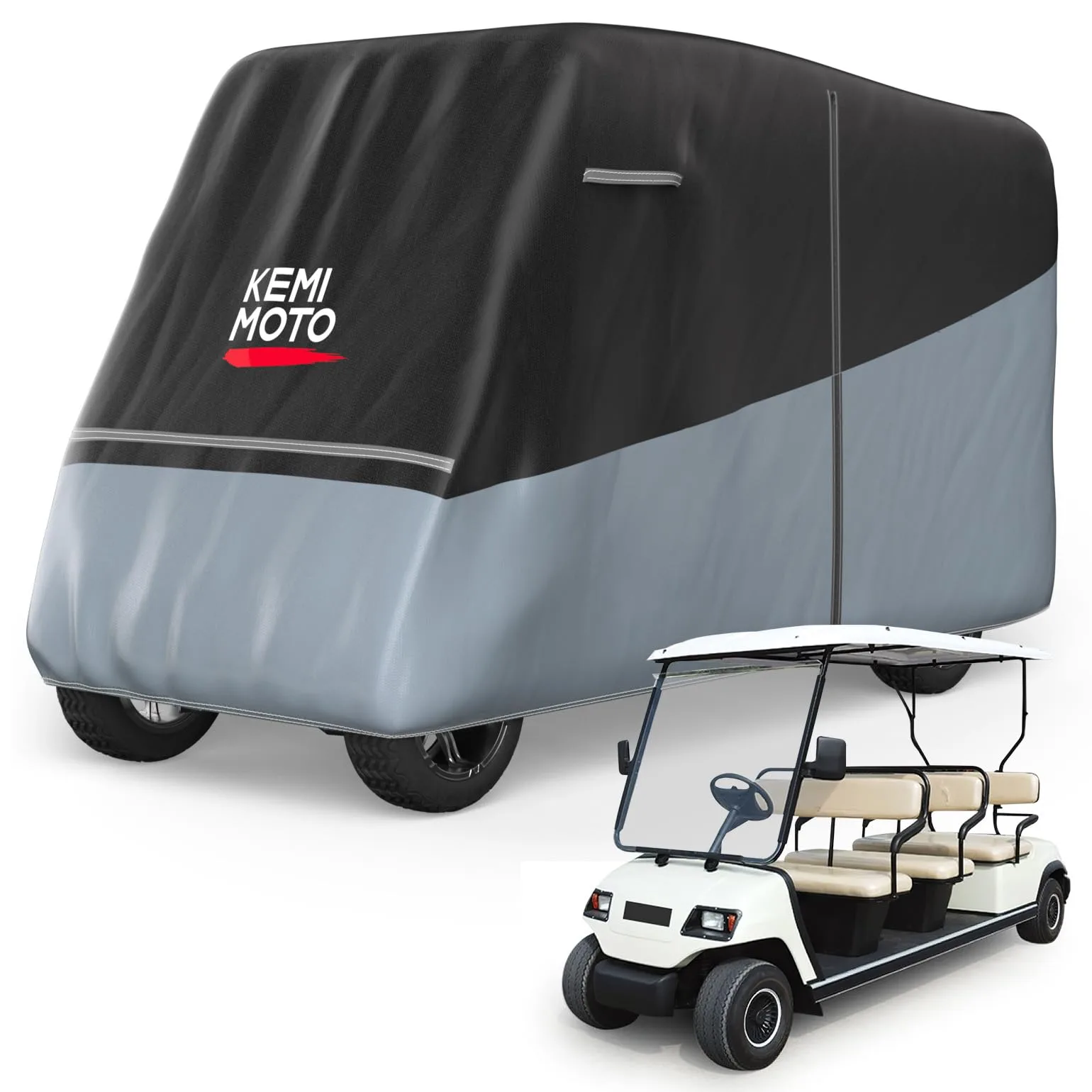 KEMIMOTO 6-Passenger Golf Cart Cover B1407-00003-GY