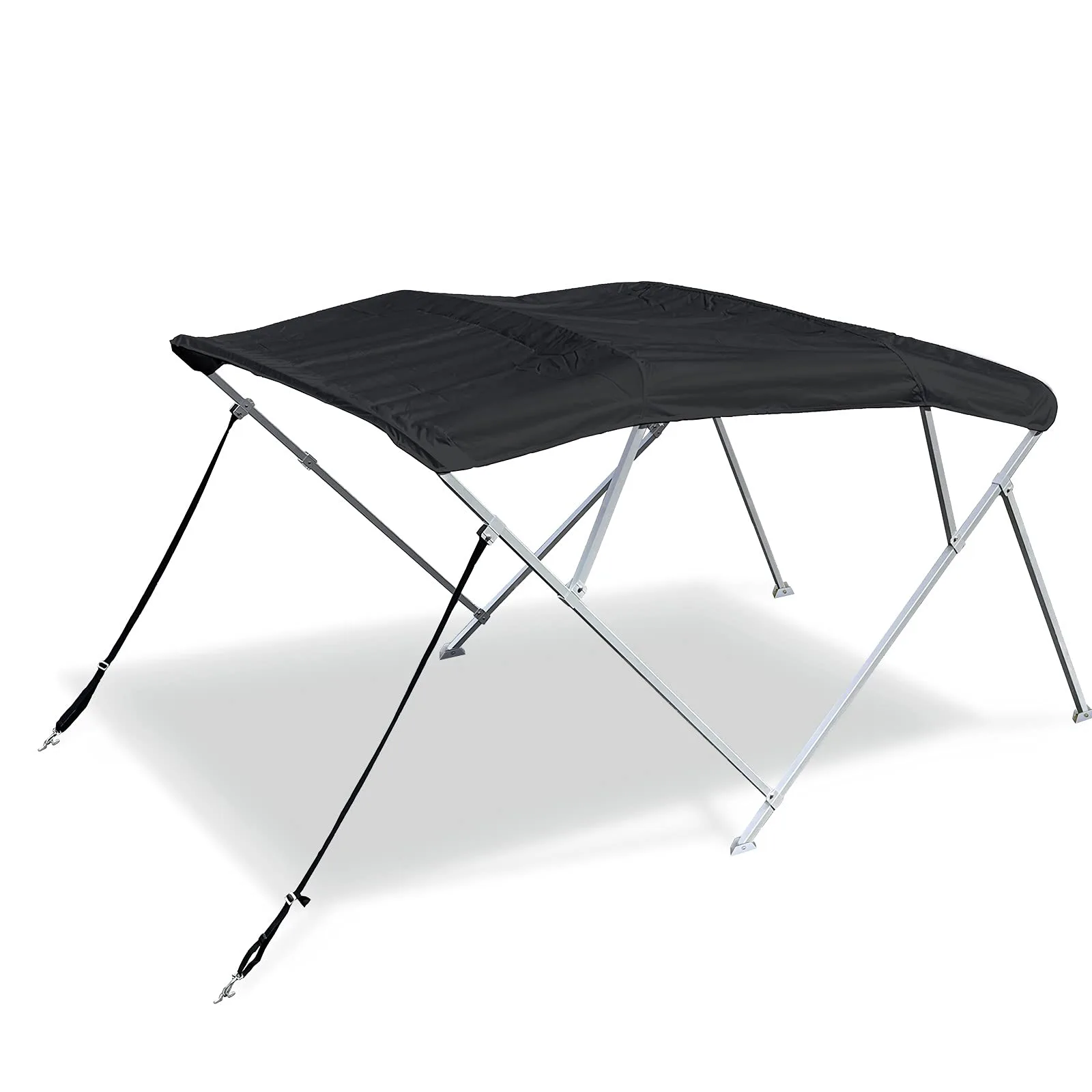 SavvyCraft 10ft 4-Bow Bimini Top — 54–103" Width, Black
