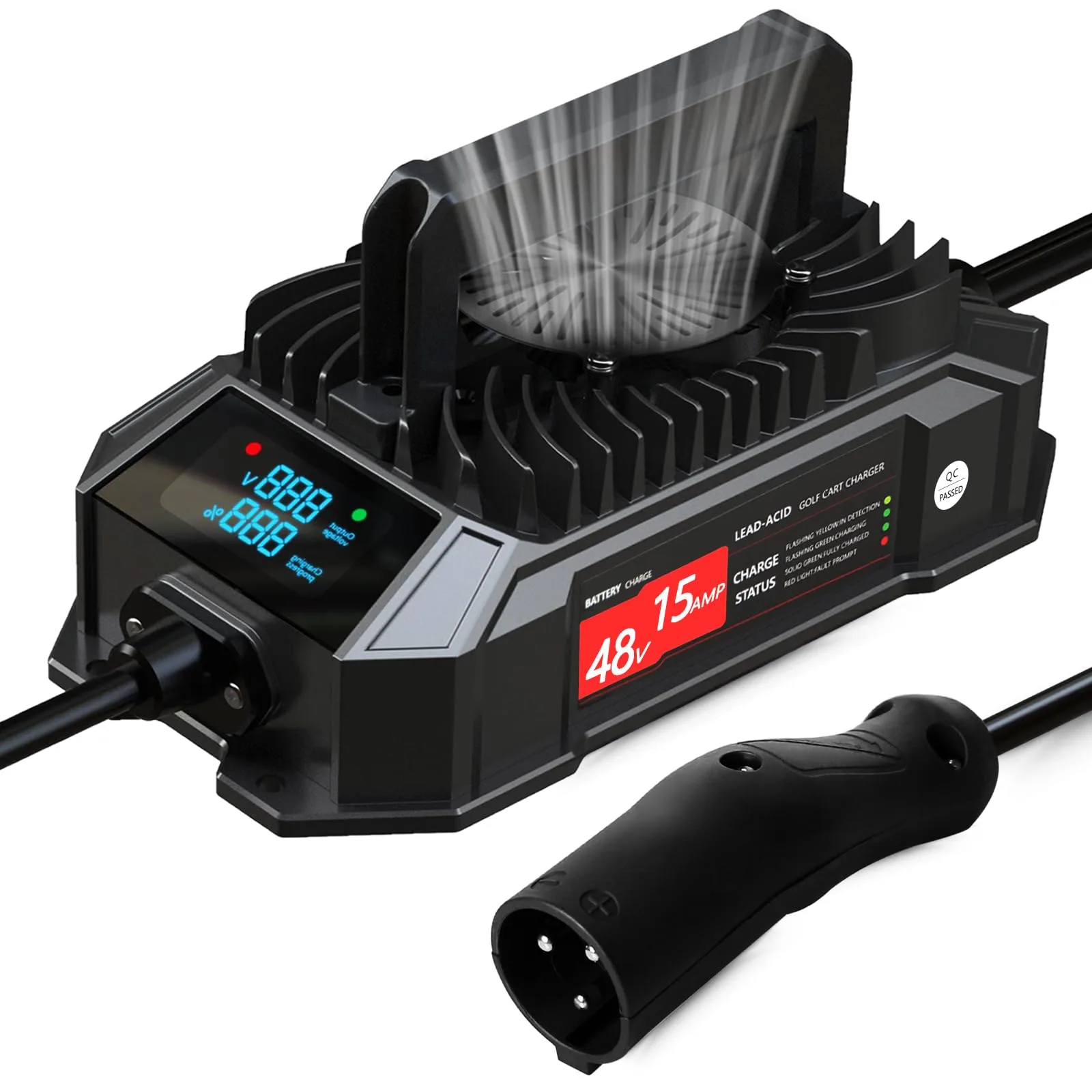 UNIGT 48V 15A Club Car Charger with 3-Pin Plug