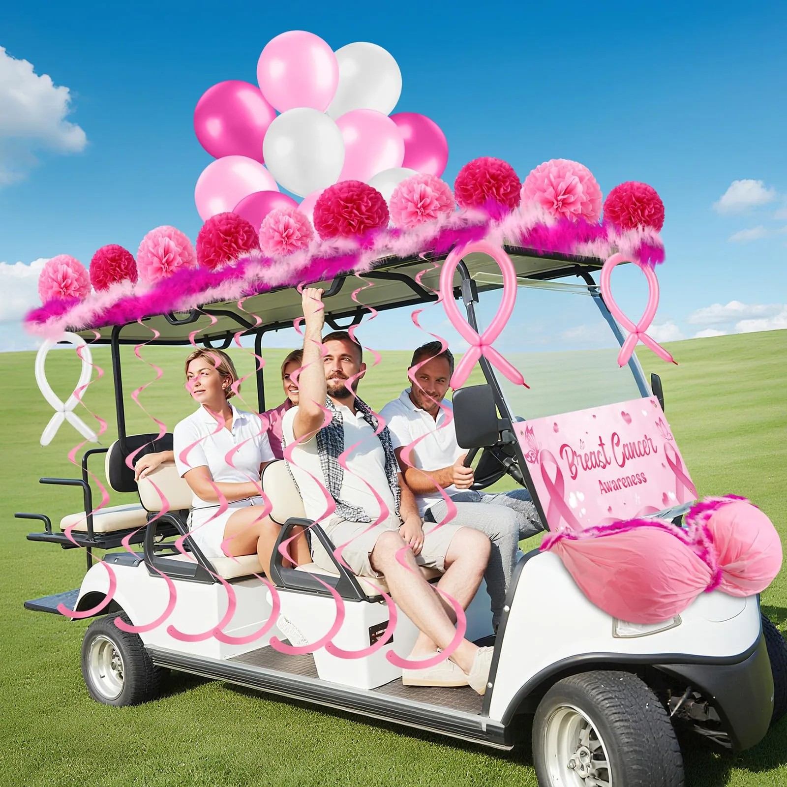 Soulchen Breast Cancer Awareness Golf Cart Decoration Set image 4